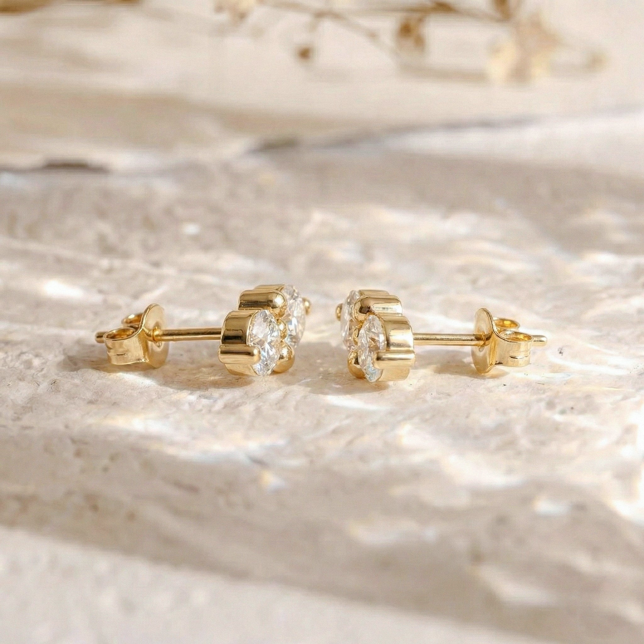 Garnet Round Stud Earrings in 925 Sterling Silver 3 MM 1.20ct