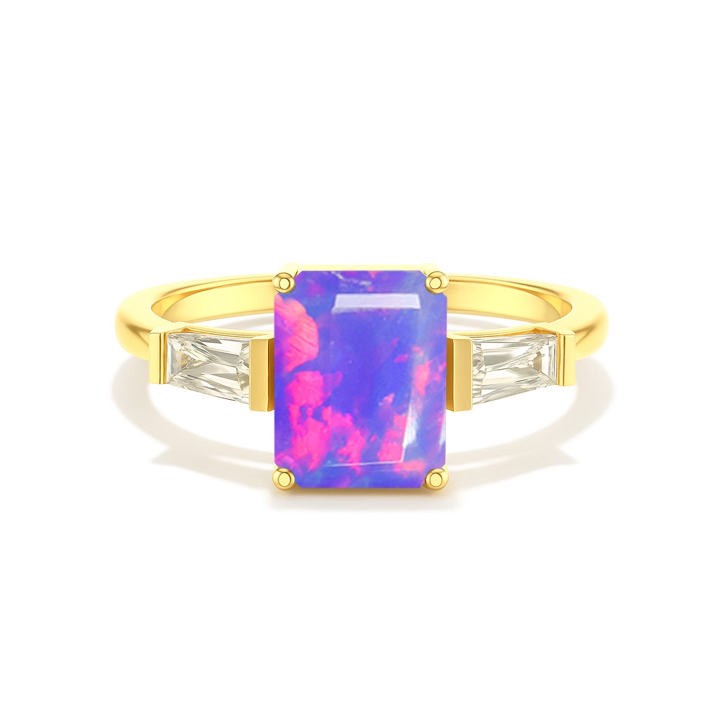 Lavender Opal Hypoallergenic Statement Promise Wedding Ring