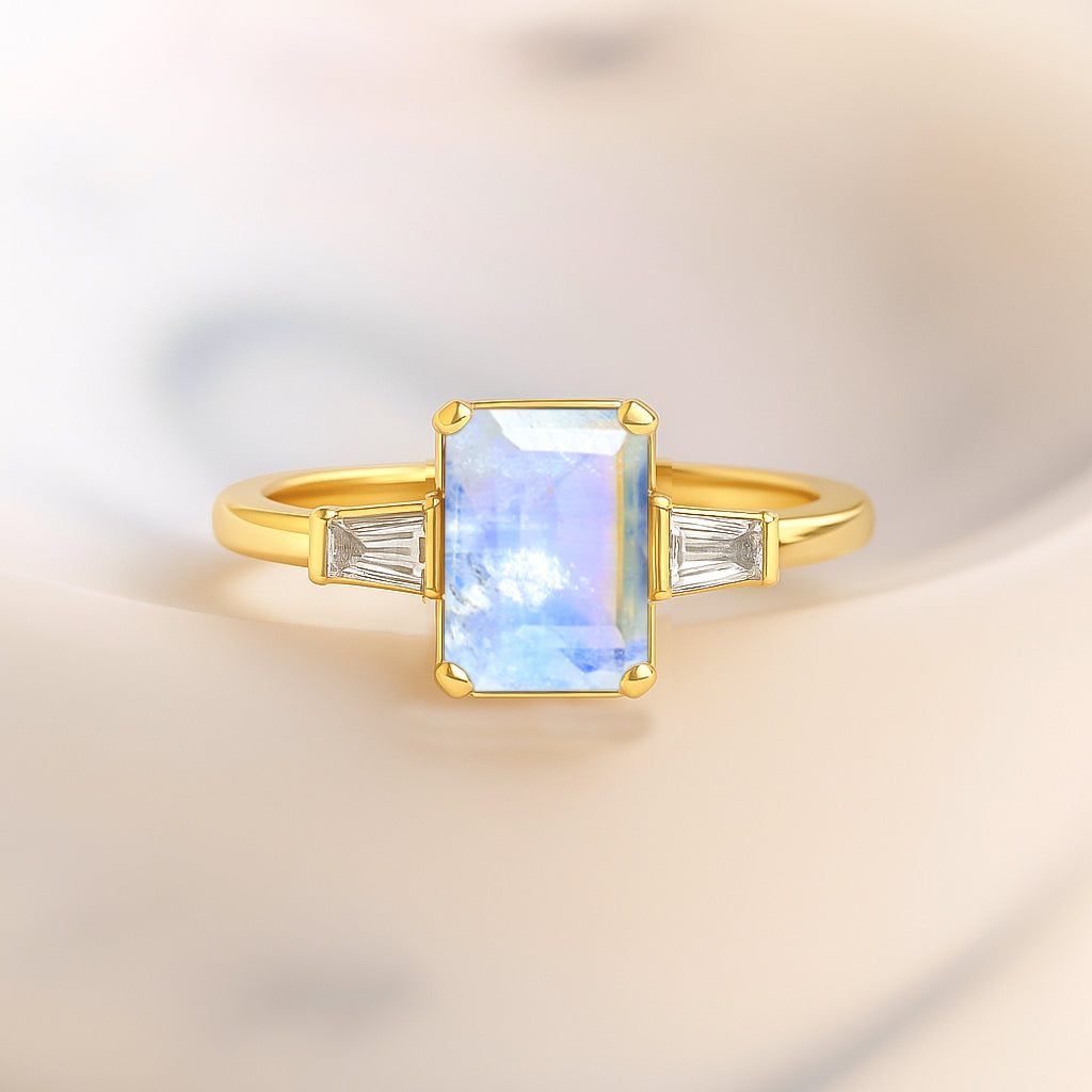 Moonstone Hypoallergenic Statement Promise Wedding Ring