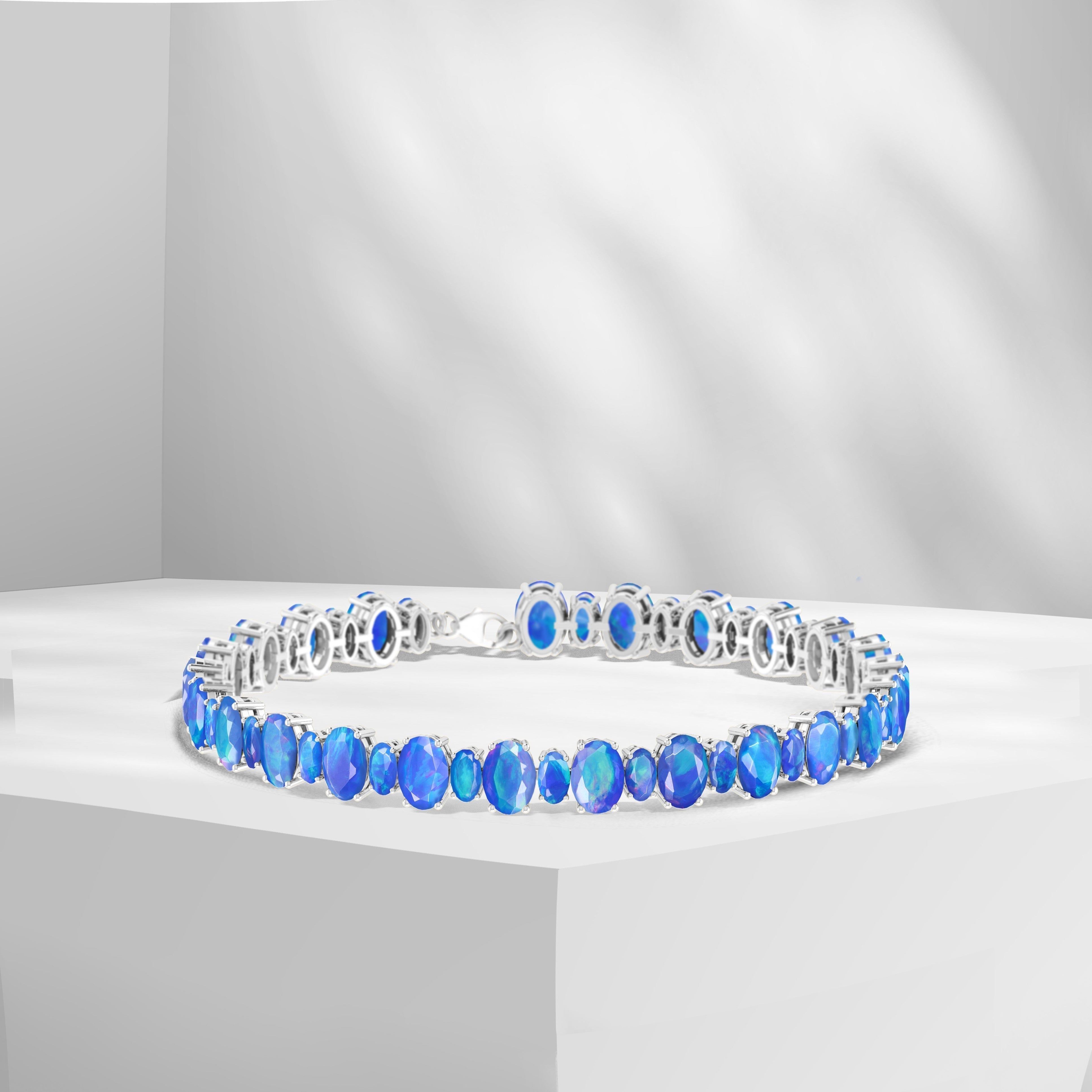 fire opal tennis bracelet