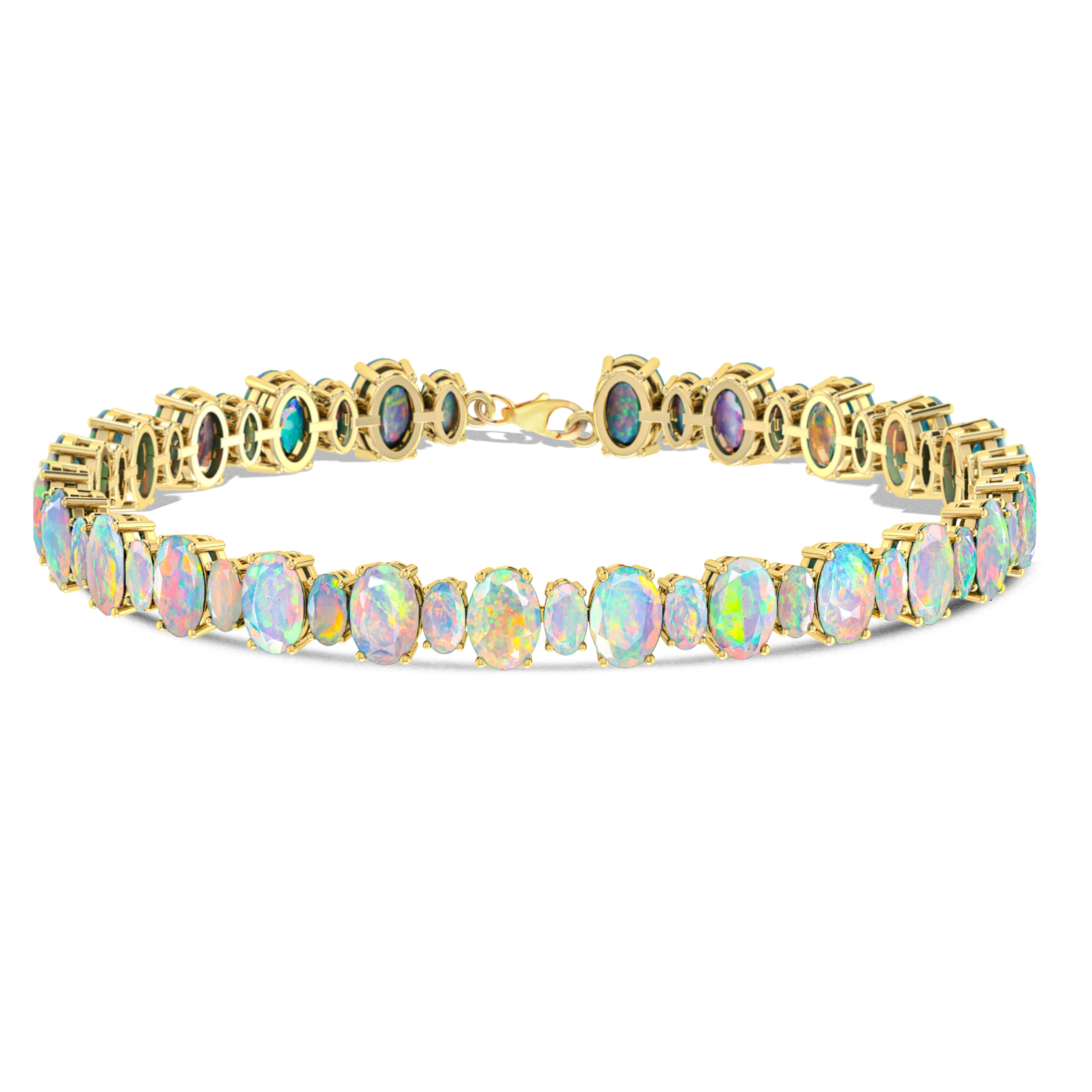 White Opal Gemstone Bracelet