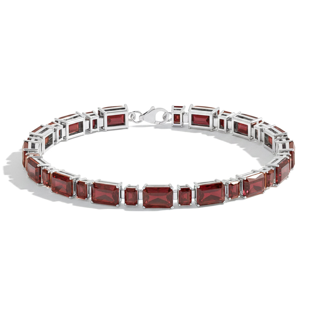 Silver bracelet opal luxury tennis design 
