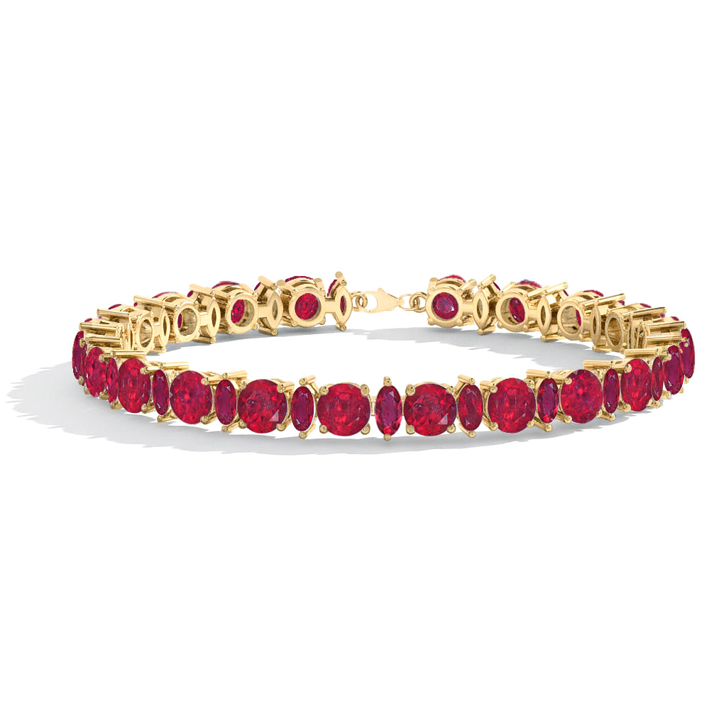 Ruby Tennis Bracelet Royal Style 
