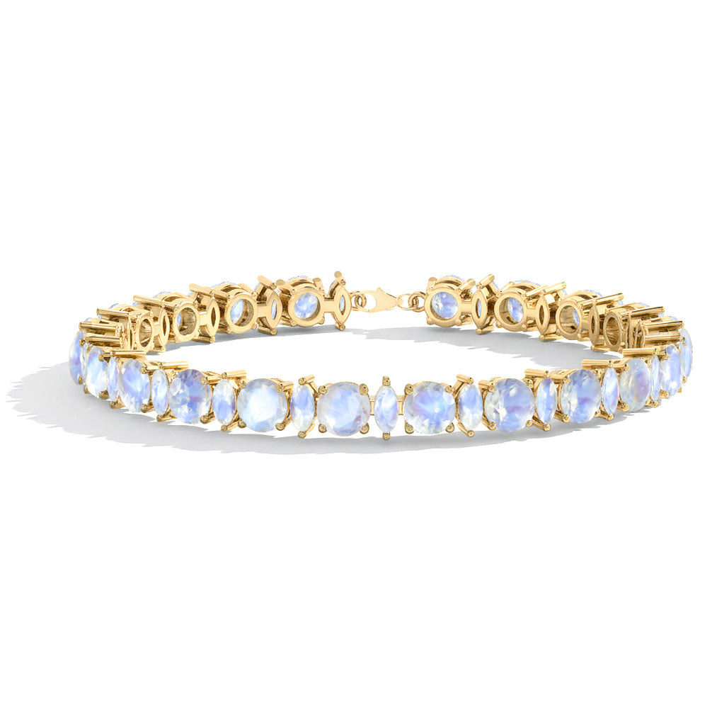Moonstone Gemstone Tennis Bracelet Mystical Glow
