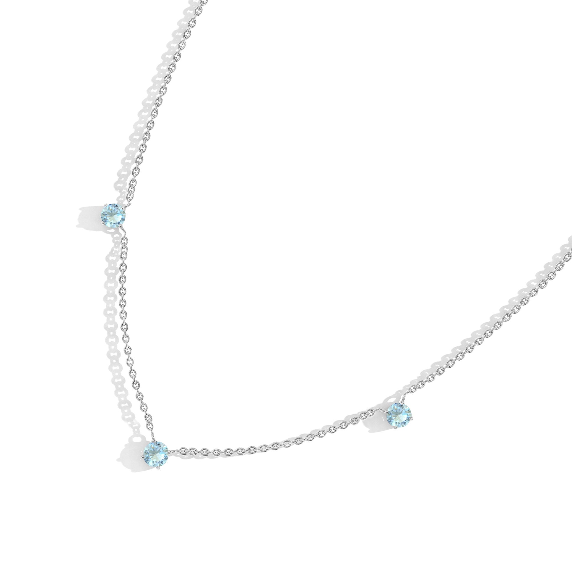 Modern Aquamarine necklace designed for women who love elegant gemstone jewelry."