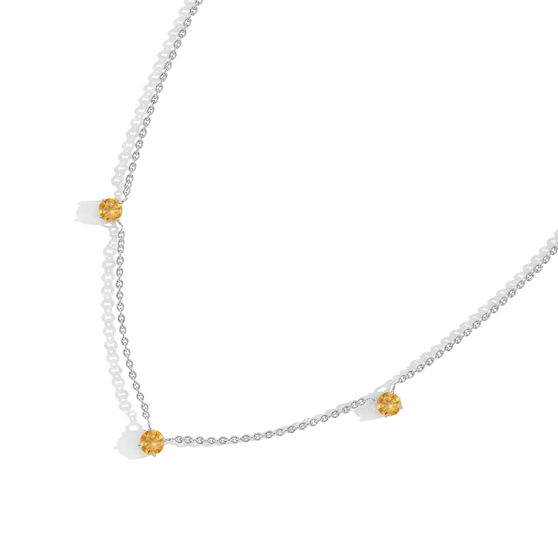 November birthstone jewelry gift featuring a timeless Citrine necklace design.
