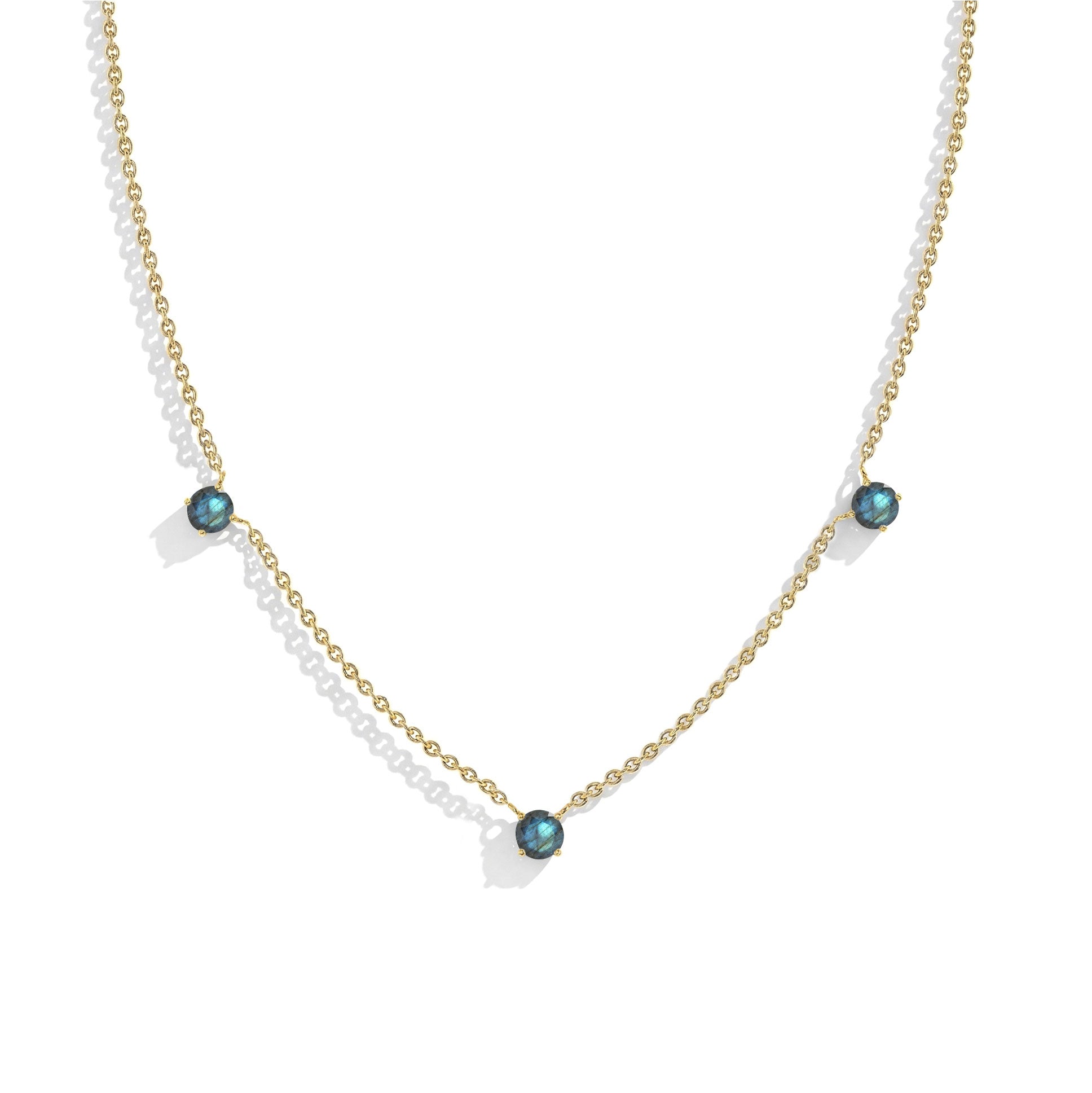 Delicate Labradorite chain necklace featuring premium gemstone craftsmanship.
