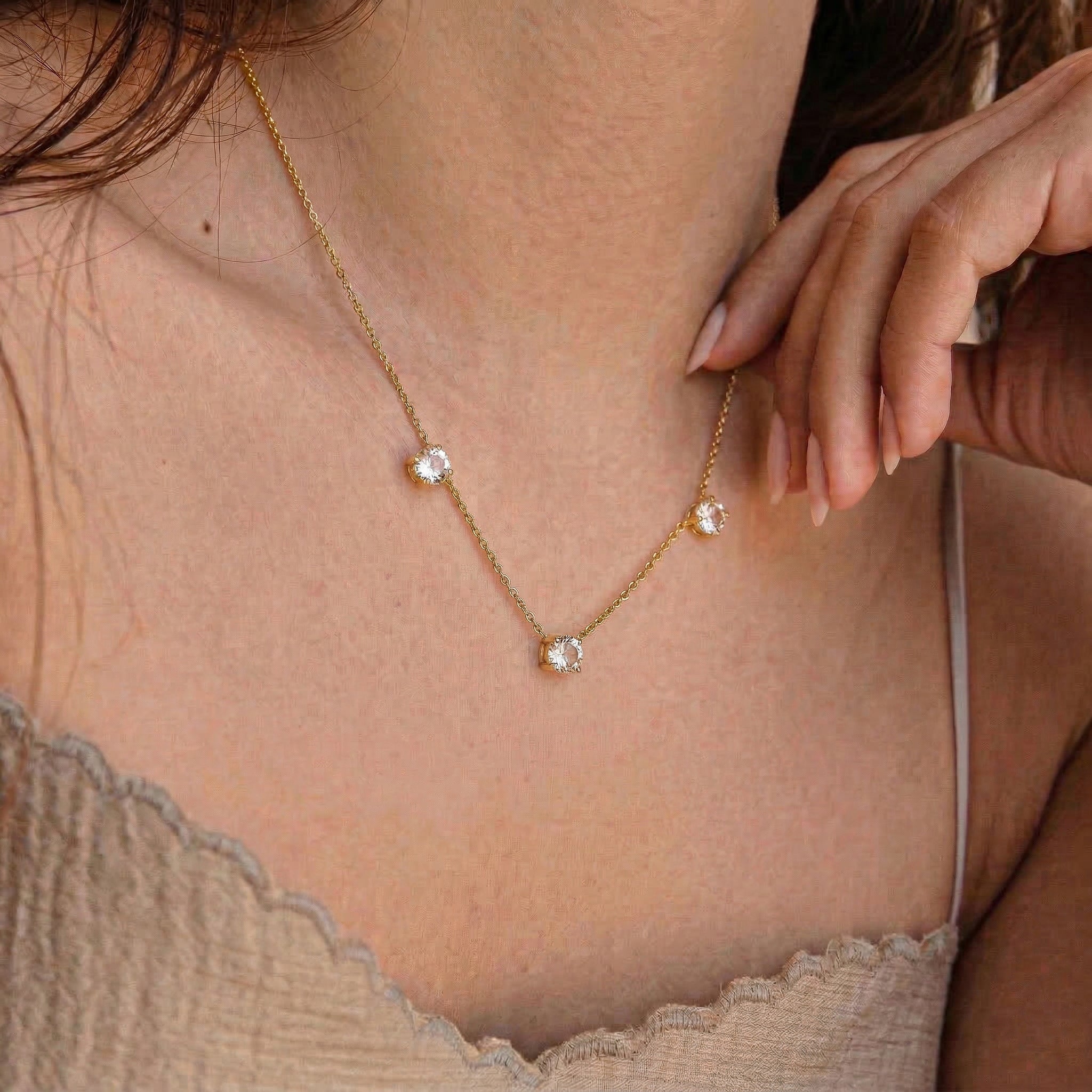 Modern Morganite necklace for women who love elegant gemstone jewelry."