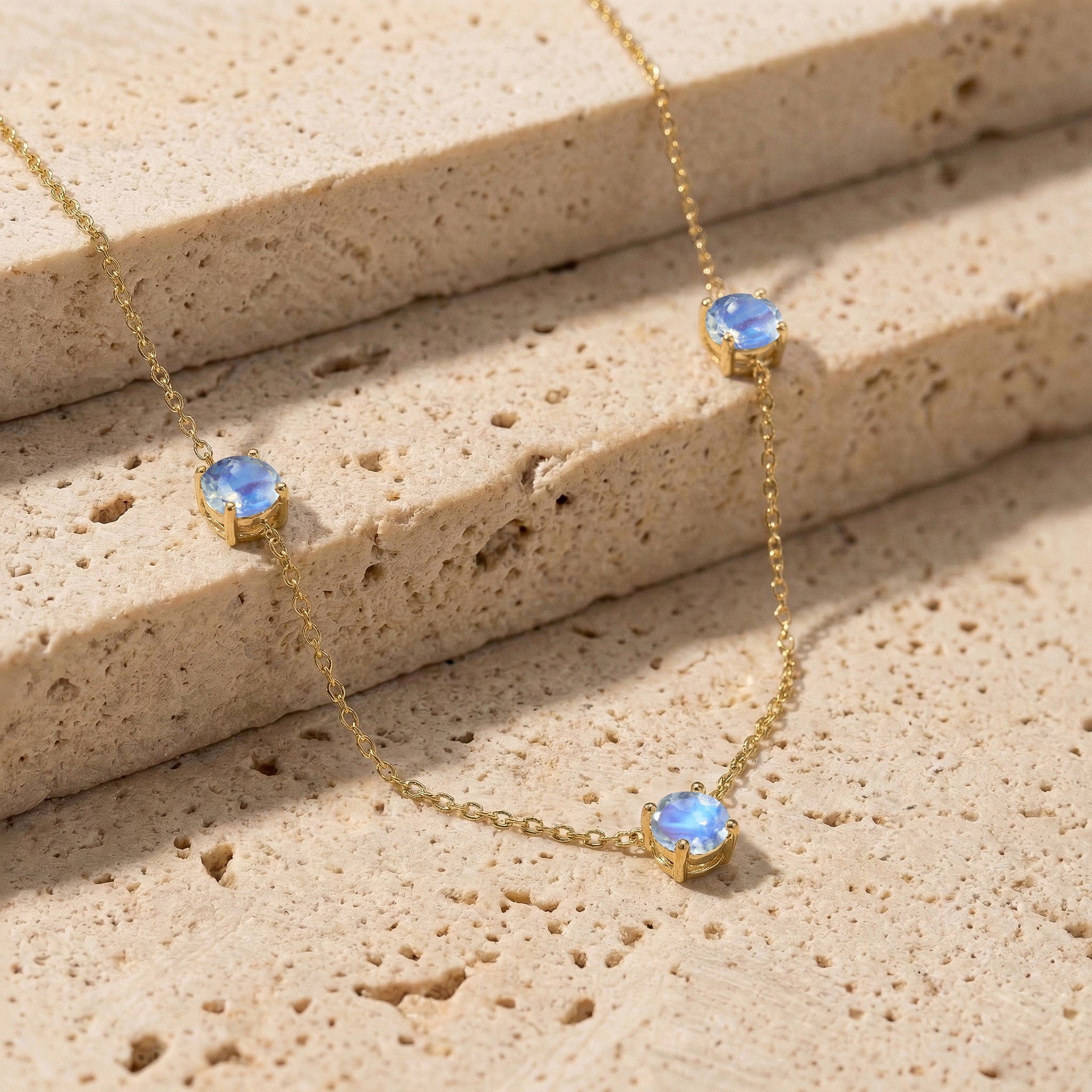 Modern Moonstone necklace for women who love elegant gemstone jewelry."