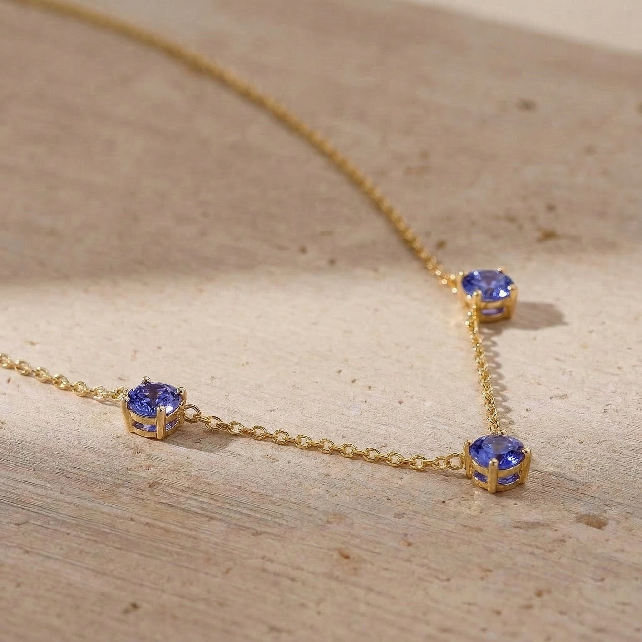 Delicate December Birthstone Tanzanite Necklace for Women
