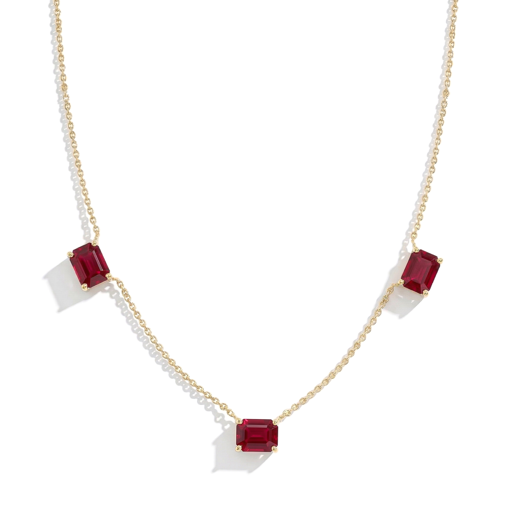 AAA Ruby necklace gift for her featuring timeless red gemstone elegance
