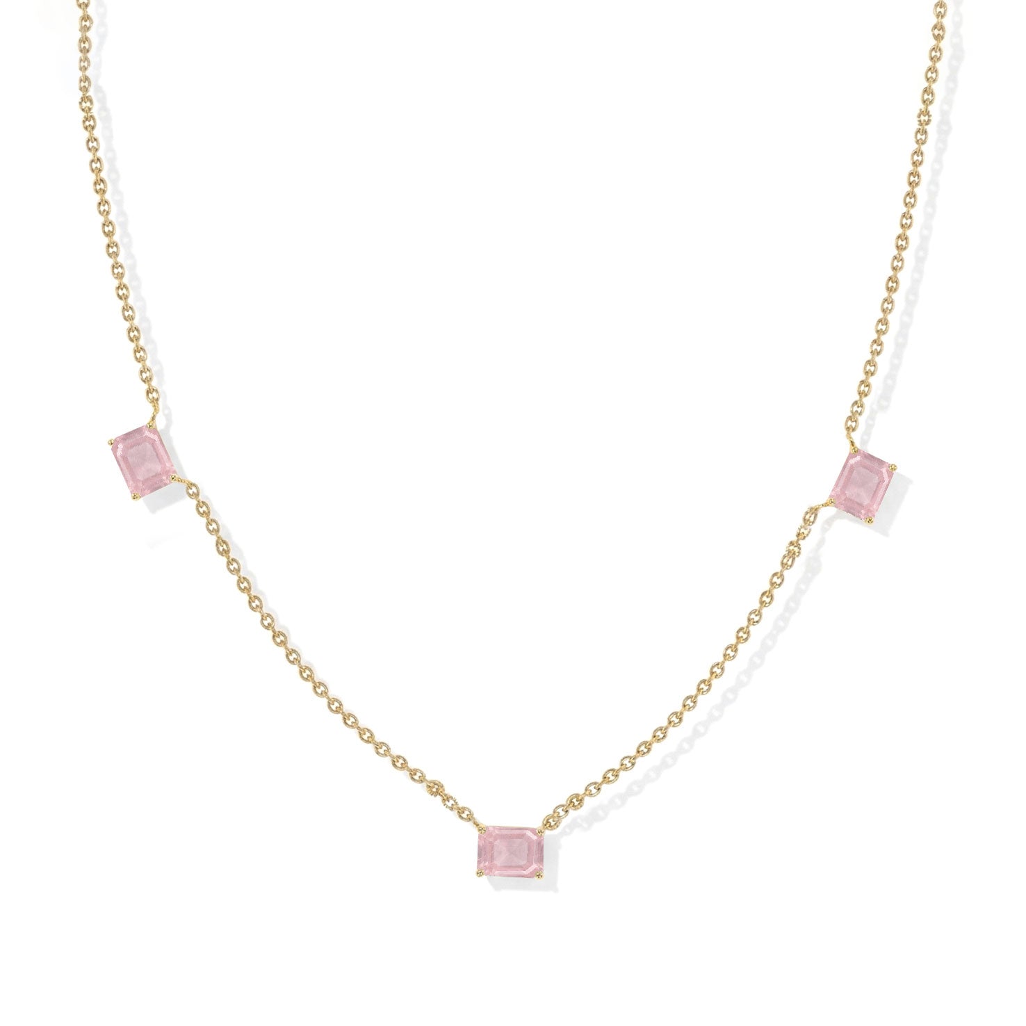 Love stone Rose Quartz necklace design
