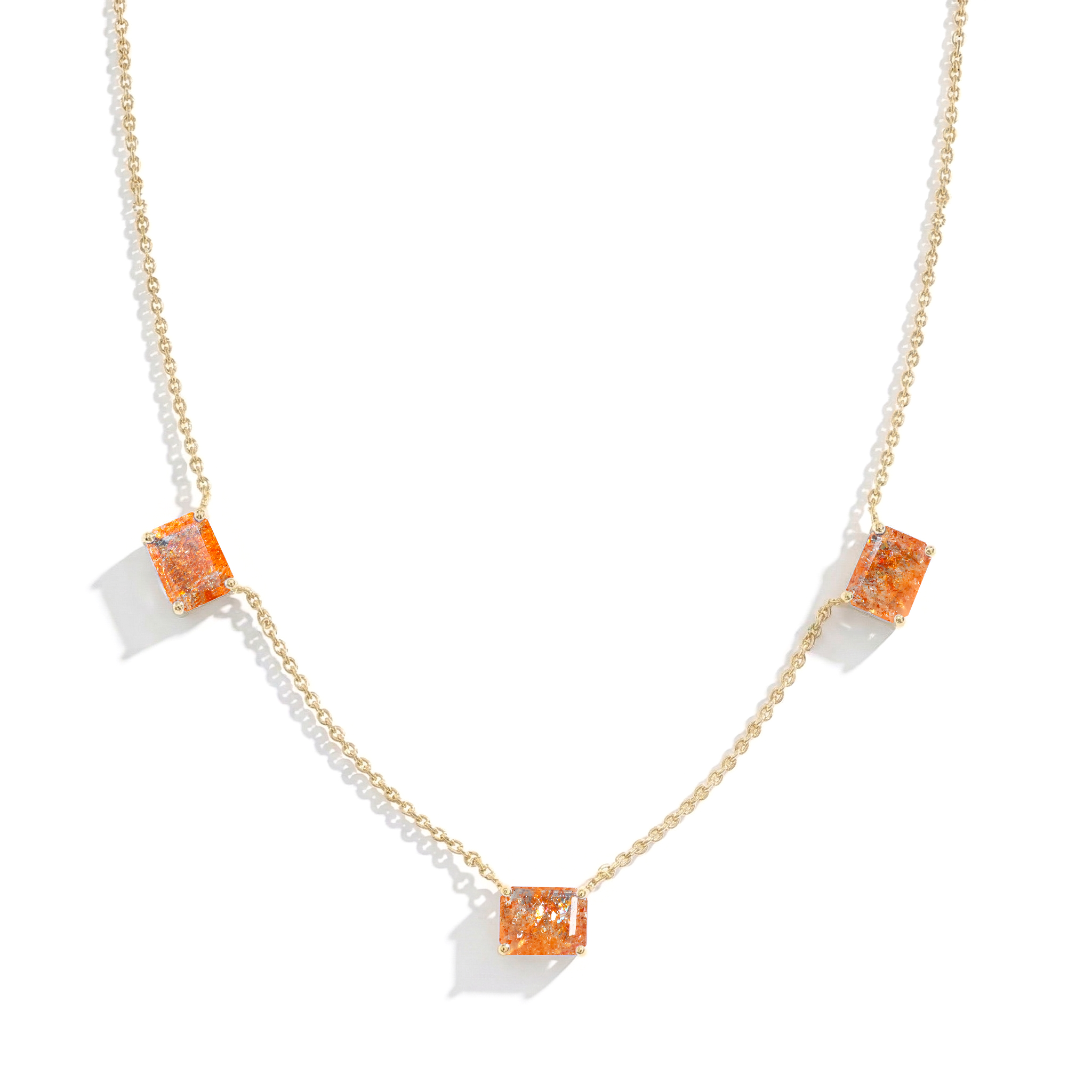 Elegant Sunstone fine jewelry necklace design
