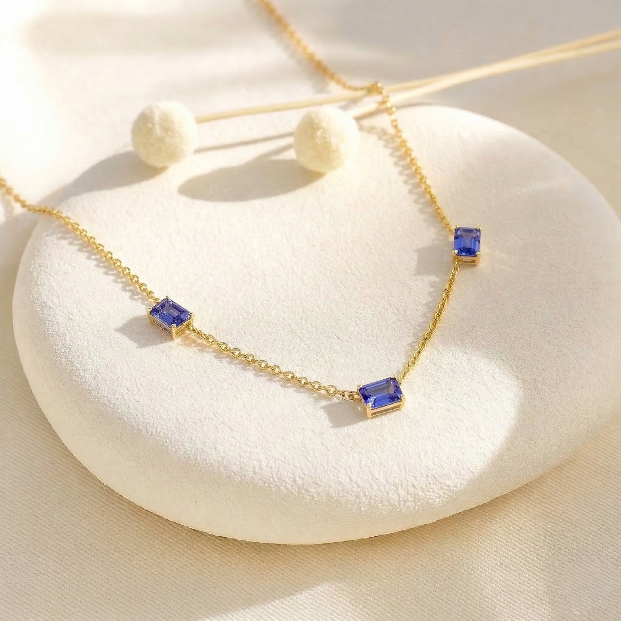 Premium handmade Tanzanite December birthstone jewelry necklace""