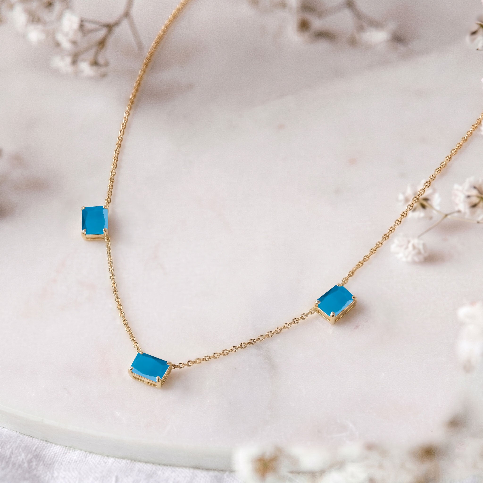 Minimalist Turquoise layering necklace with elegant design
