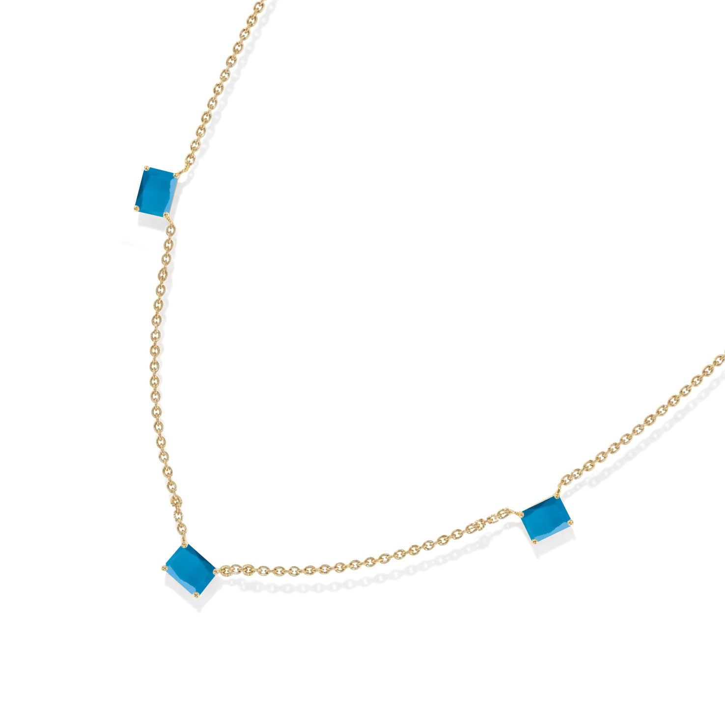 Adjustable Turquoise necklace with extender chain
