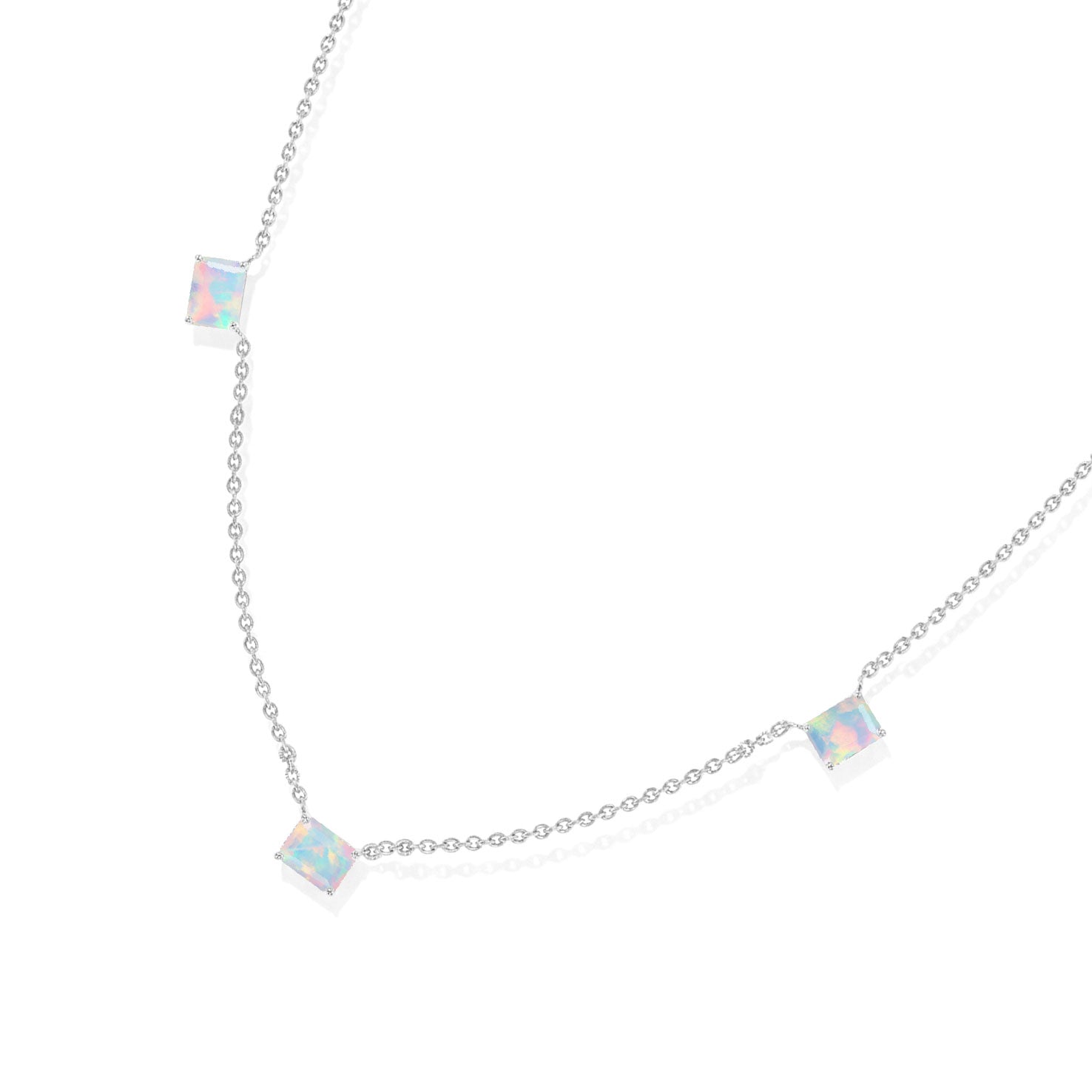 Handcrafted White Opal gemstone necklace for everyday wear and layering
