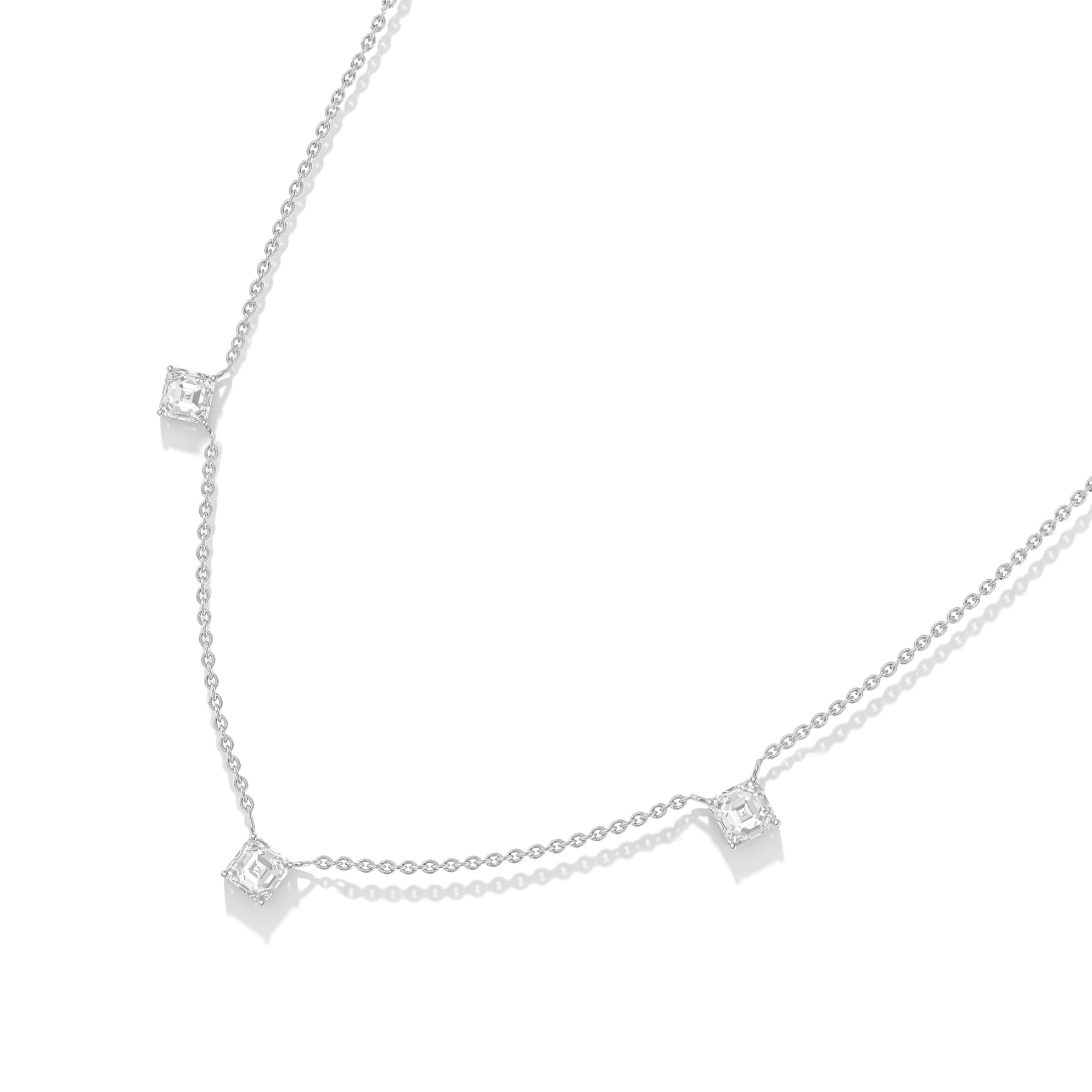 Elegant yellow gold filled Moissanite necklace with adjustable chain and timeless minimalist style.
