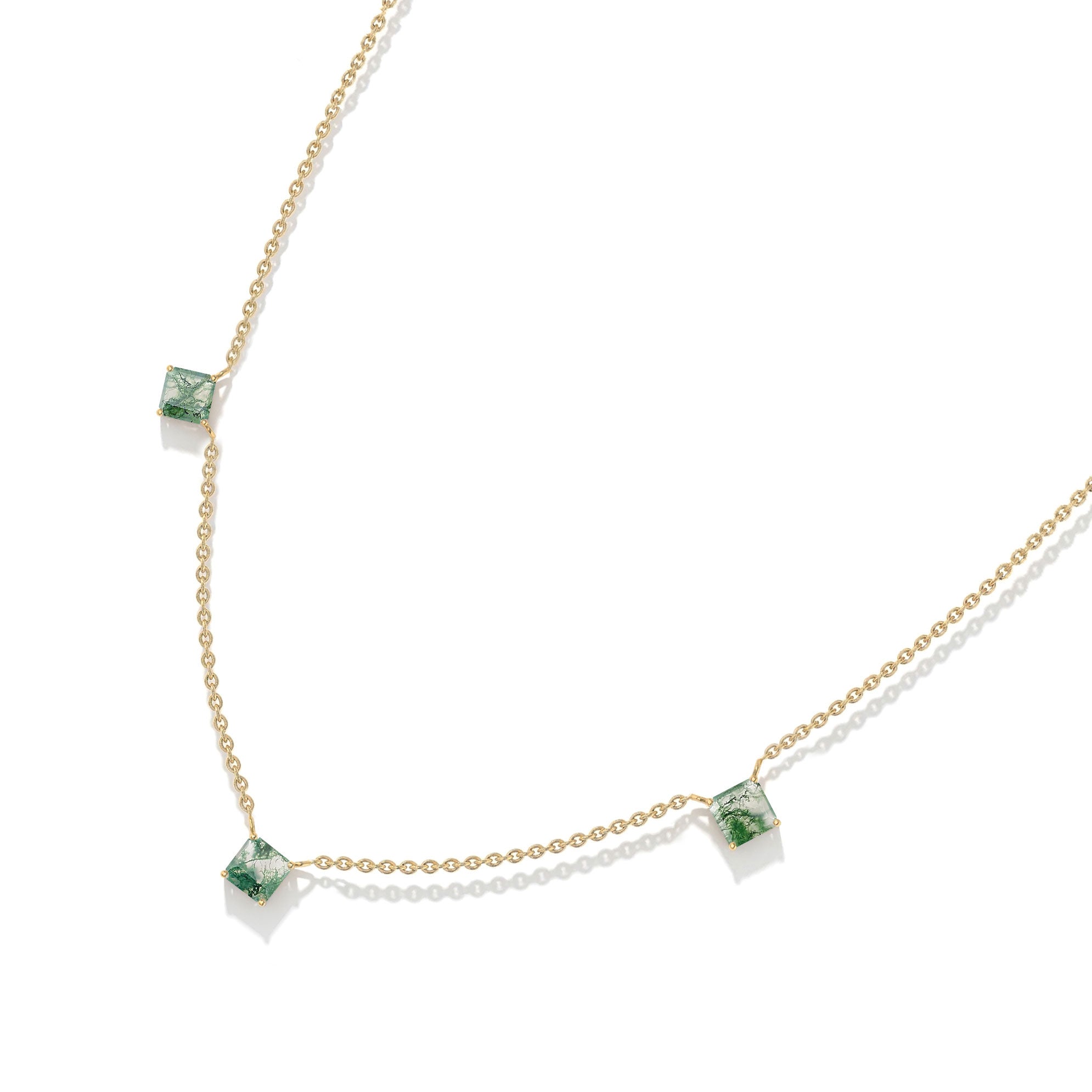 Unique Moss Agate jewelry gift necklace for birthdays, anniversaries, and special occasions.
