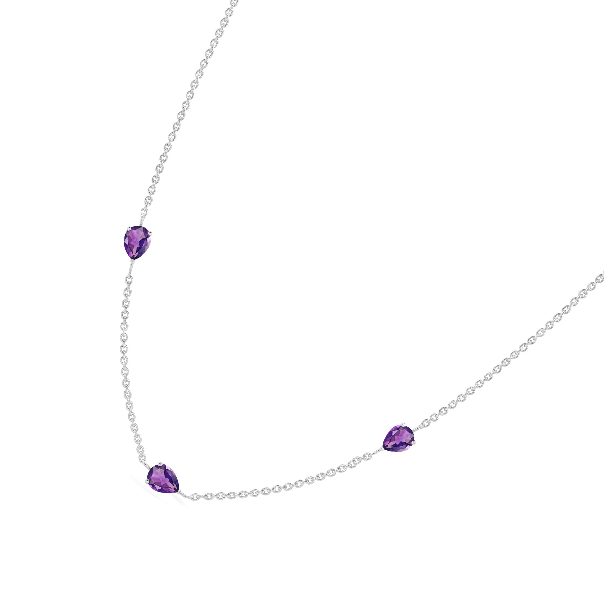 Genuine Amethyst necklace gift for birthdays and anniversaries."