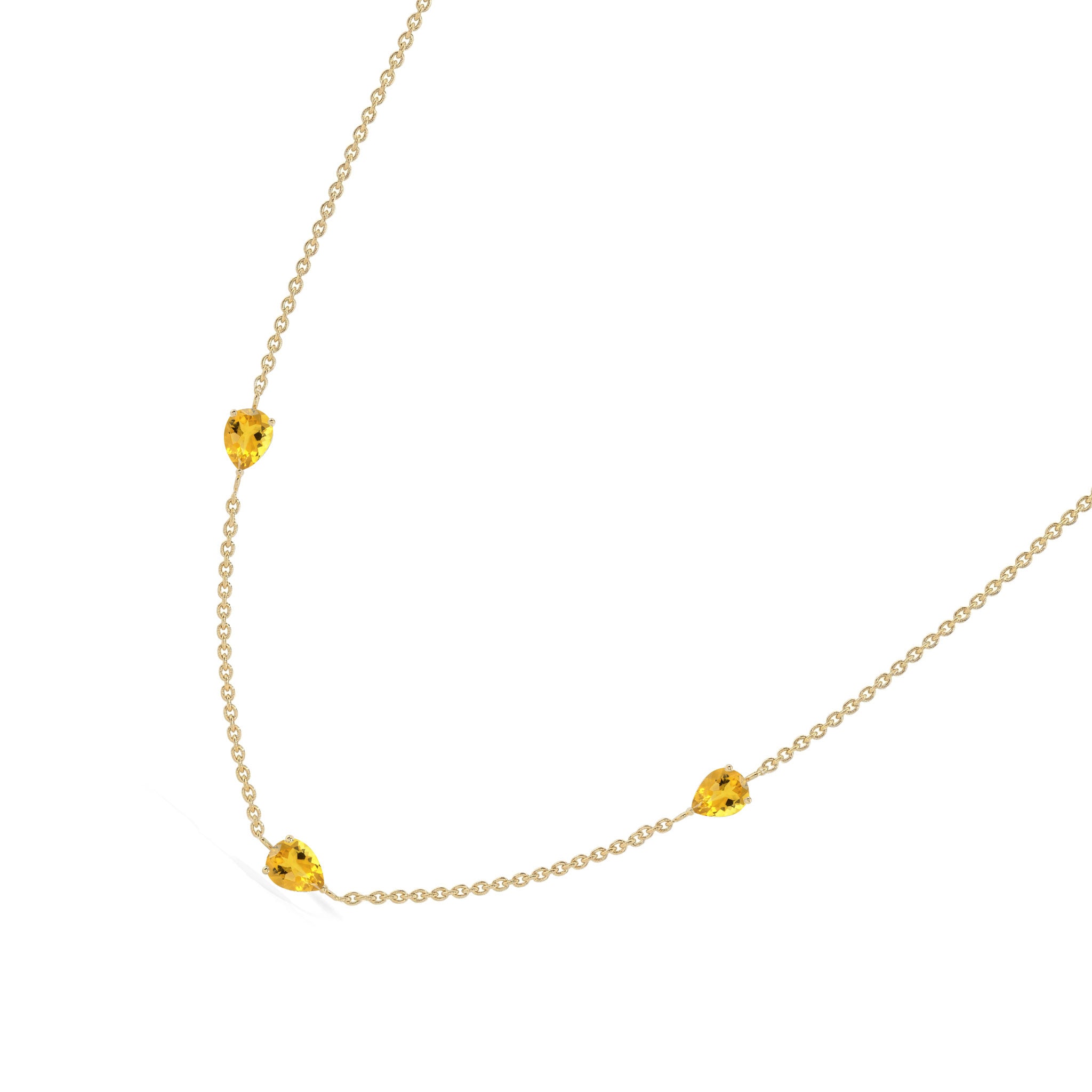 Elegant Citrine necklace with 925 sterling silver craftsmanship
