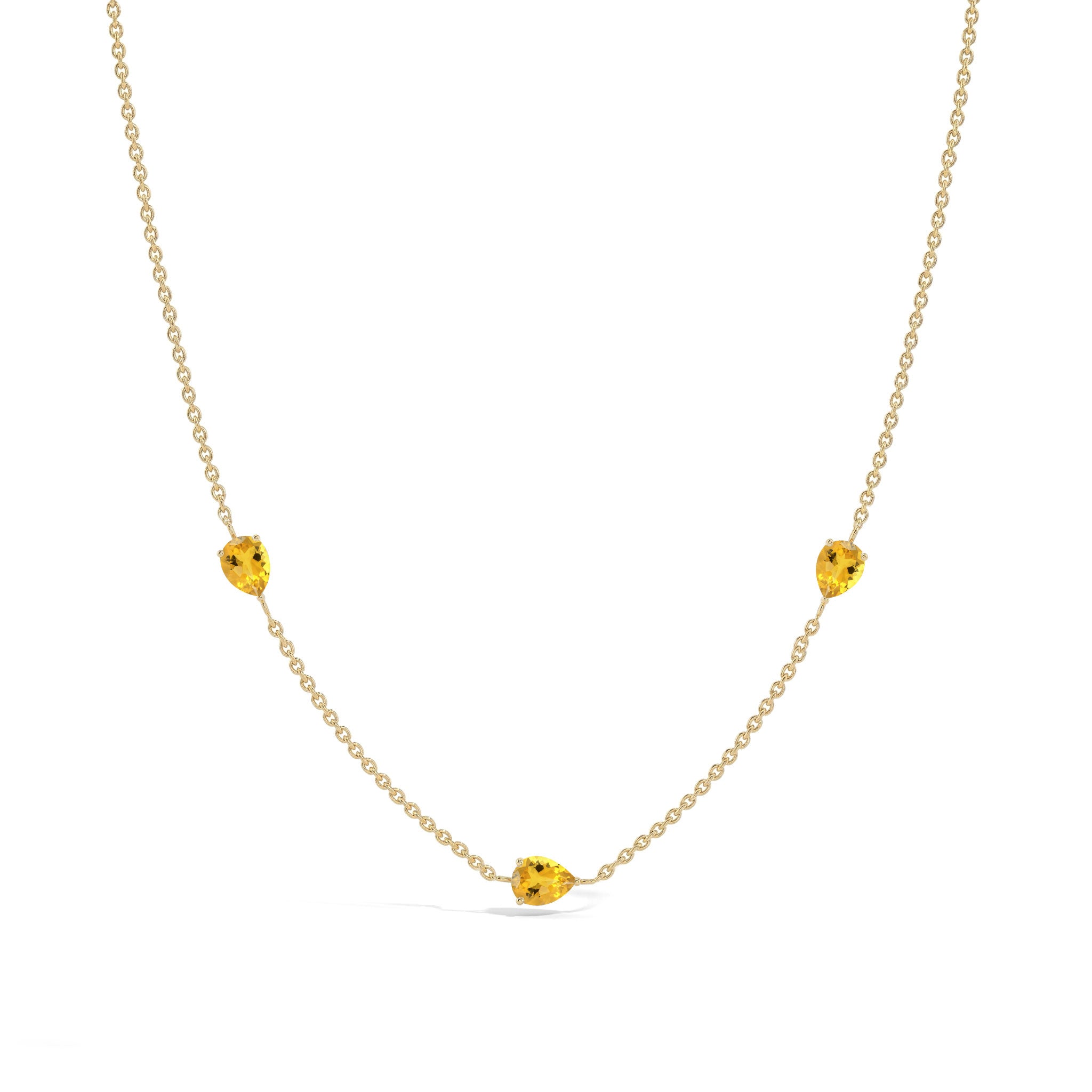 Citrine pear gemstone jewelry for birthdays and anniversaries
