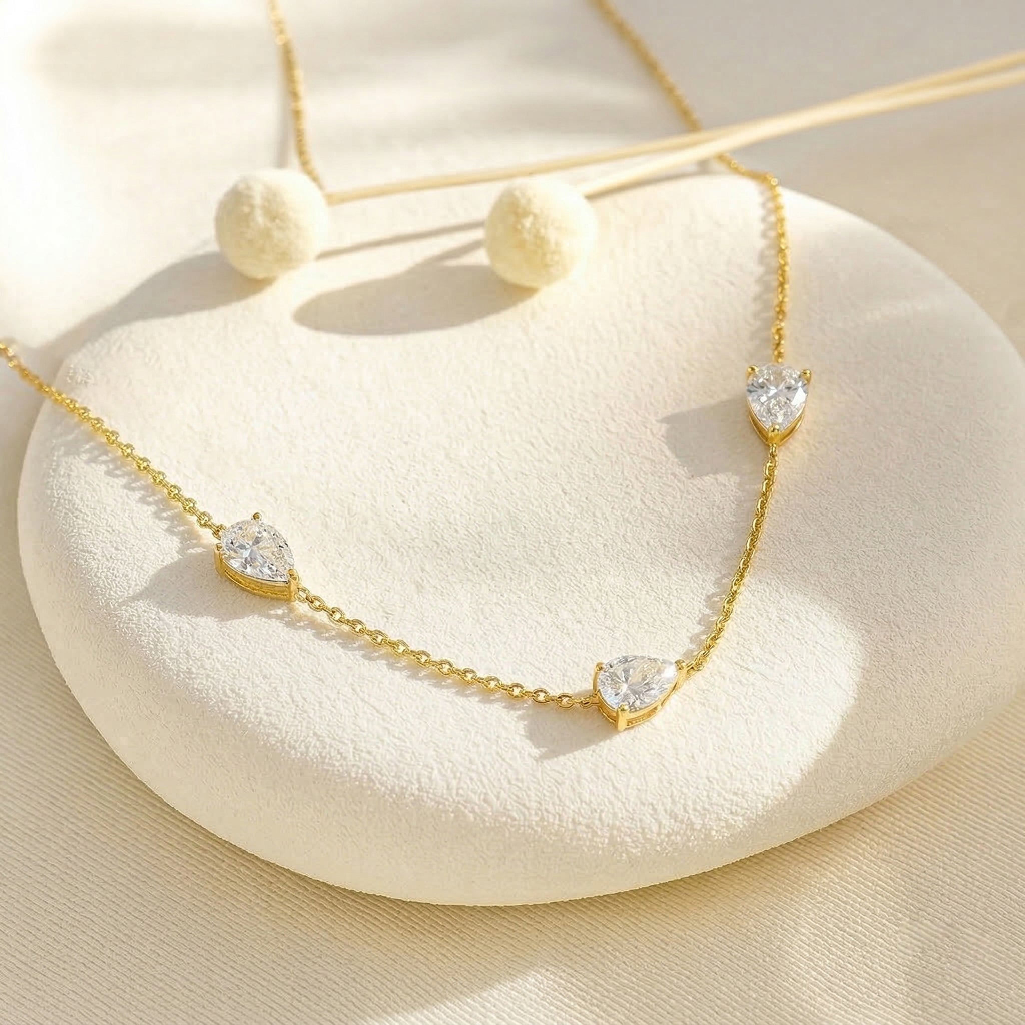 Elegant Moissanite necklace in 925 sterling silver jewelry

