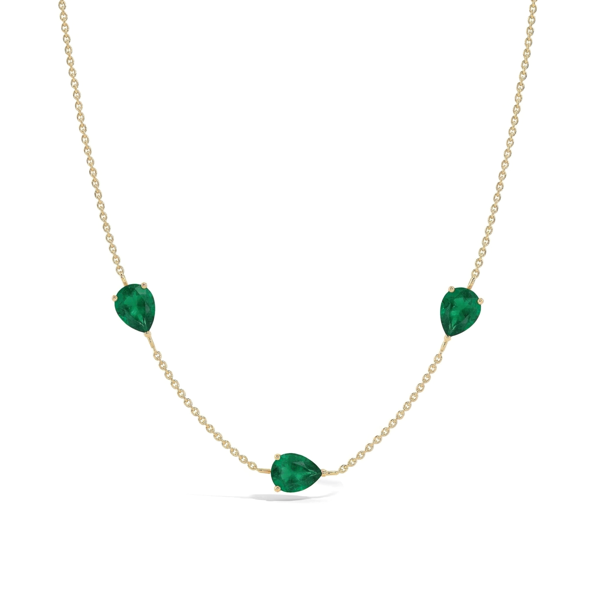 Emerald pear gemstone jewelry for birthdays and anniversaries
