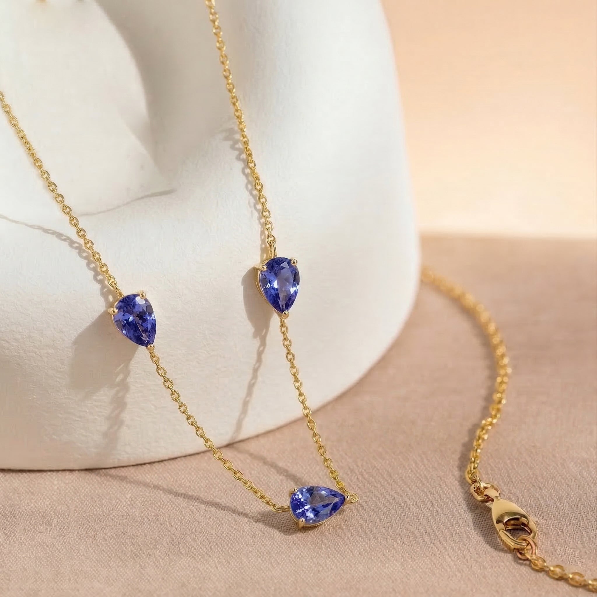 Elegant Tanzanite pendant necklace designed as a luxury gemstone gift for birthdays and special occasions
