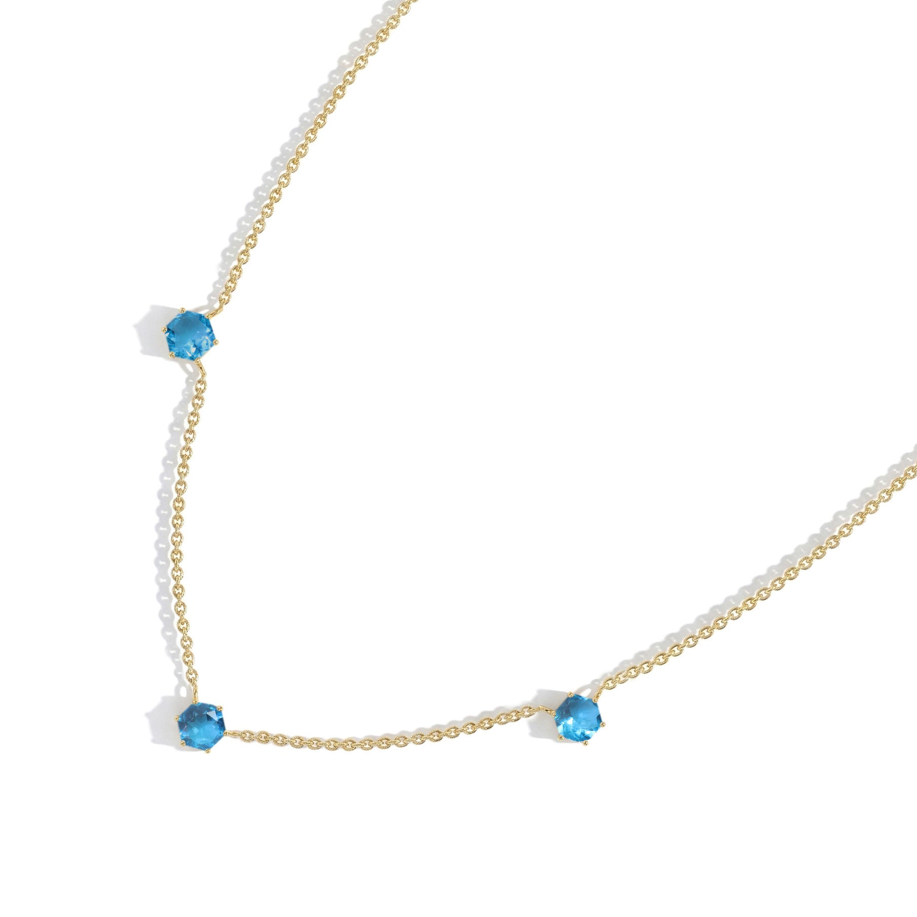 Unique December birthstone blue topaz gemstone necklace for meaningful gifts
