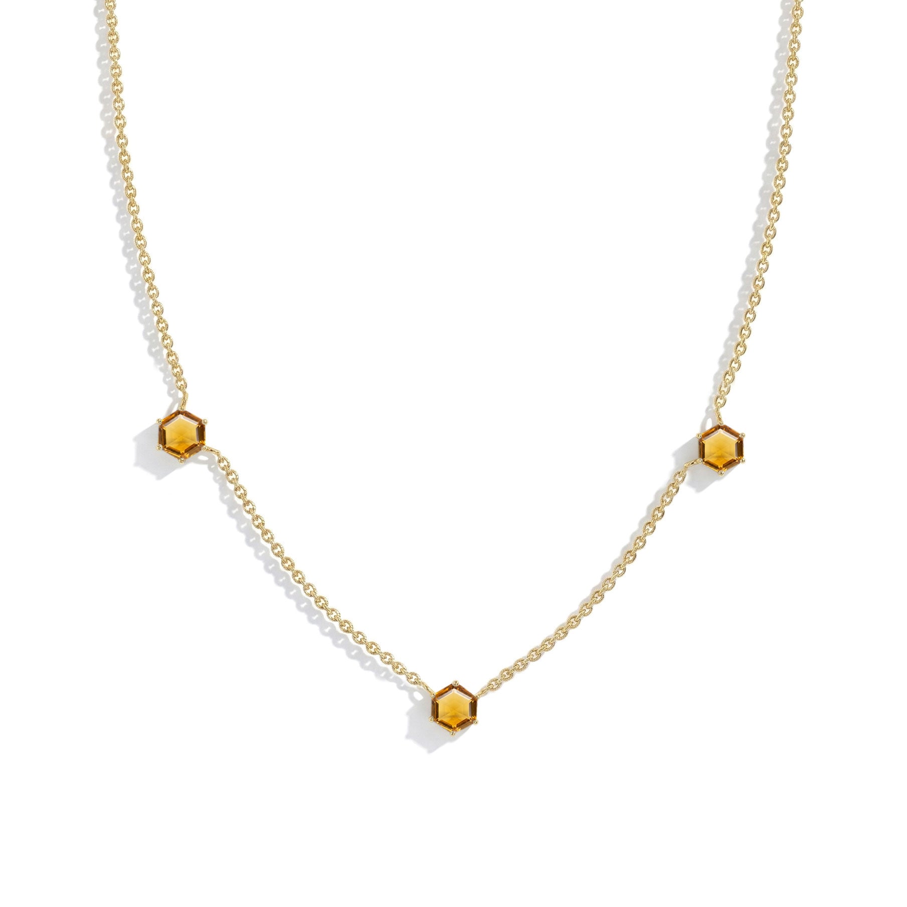 Unique November birthstone citrine gemstone necklace for meaningful gifts"