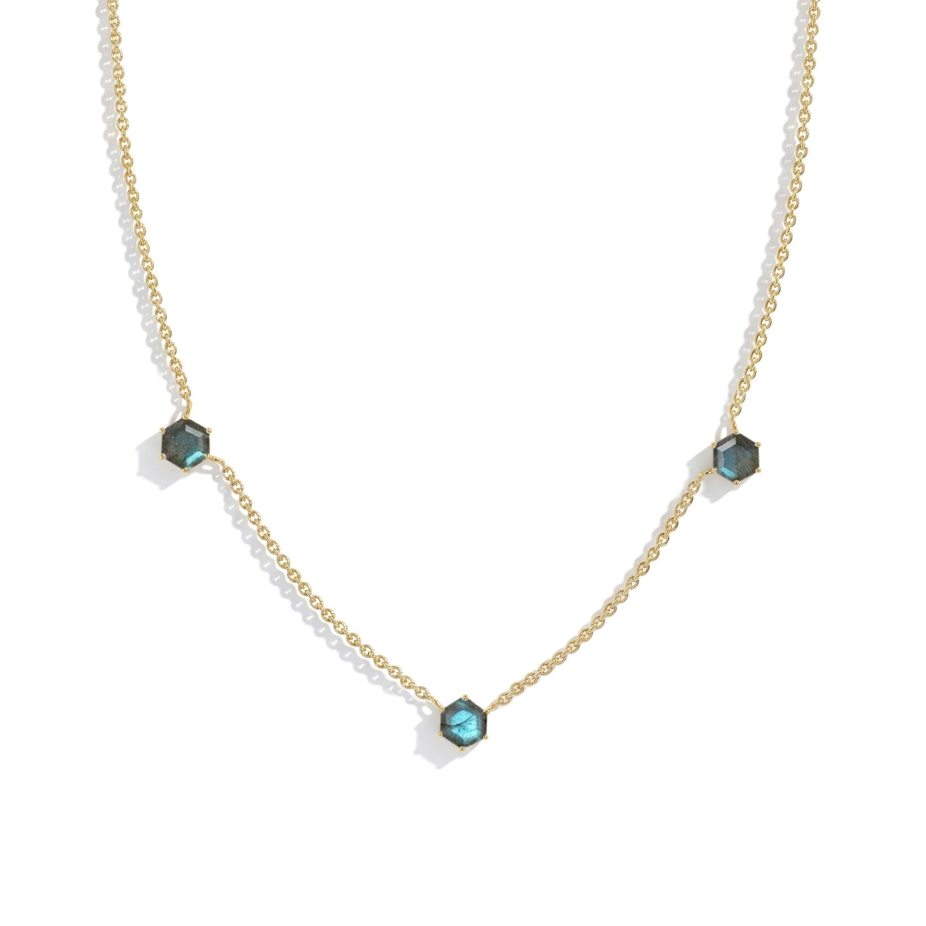 Labradorite necklace for women with gold filled and silver finish options

