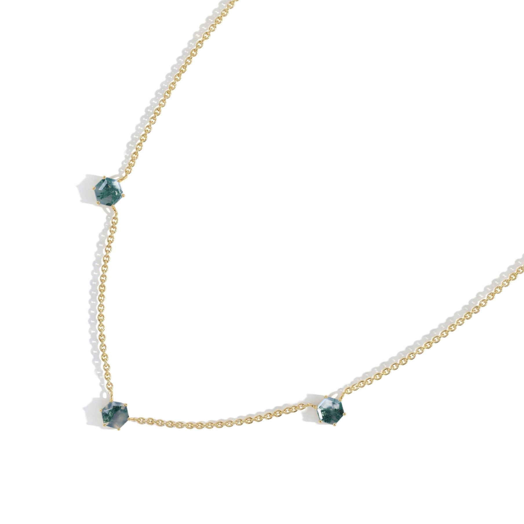 Unique green gemstone moss agate necklace for meaningful jewelry gifts

