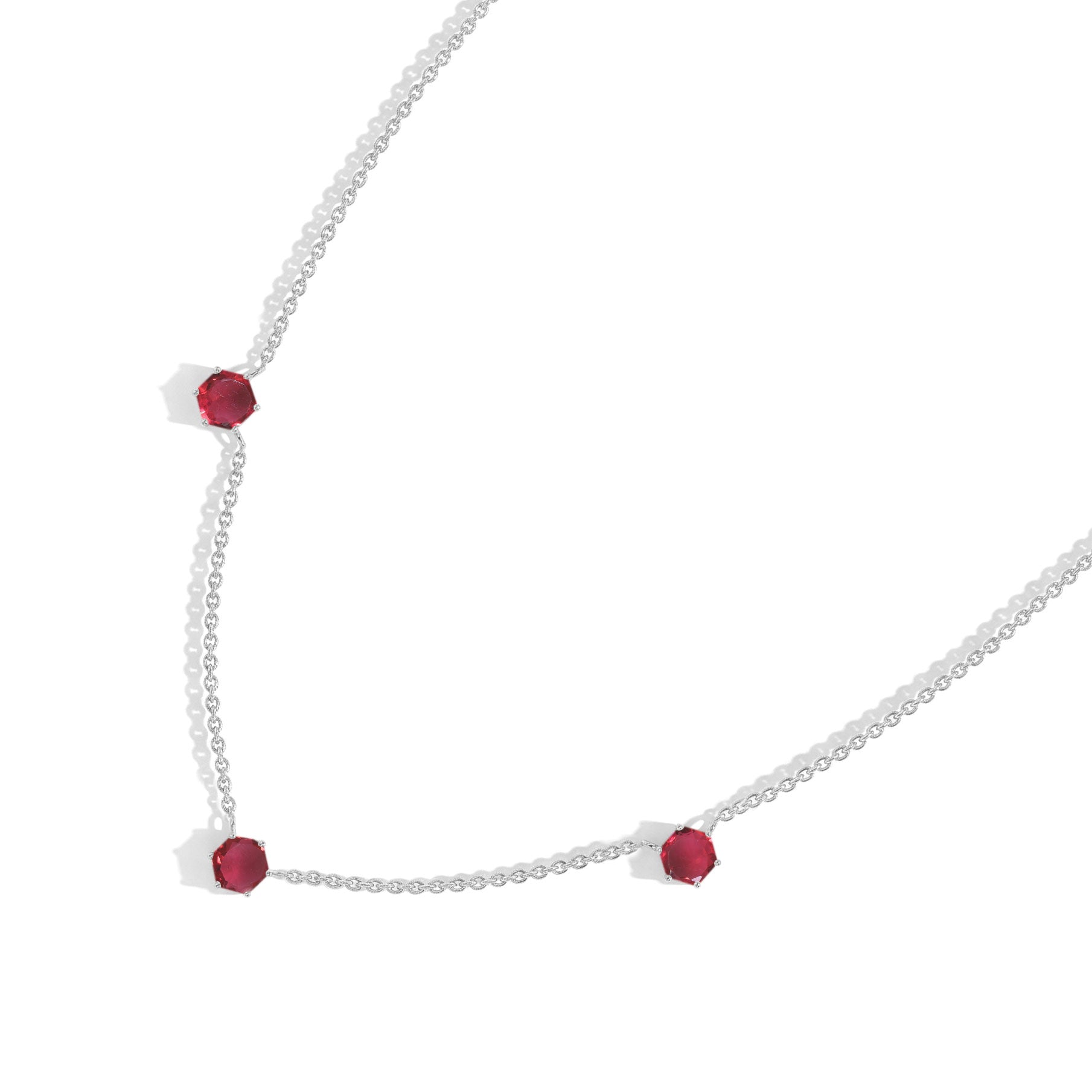 Pink tourmaline necklace for women with gold filled and silver finish options
