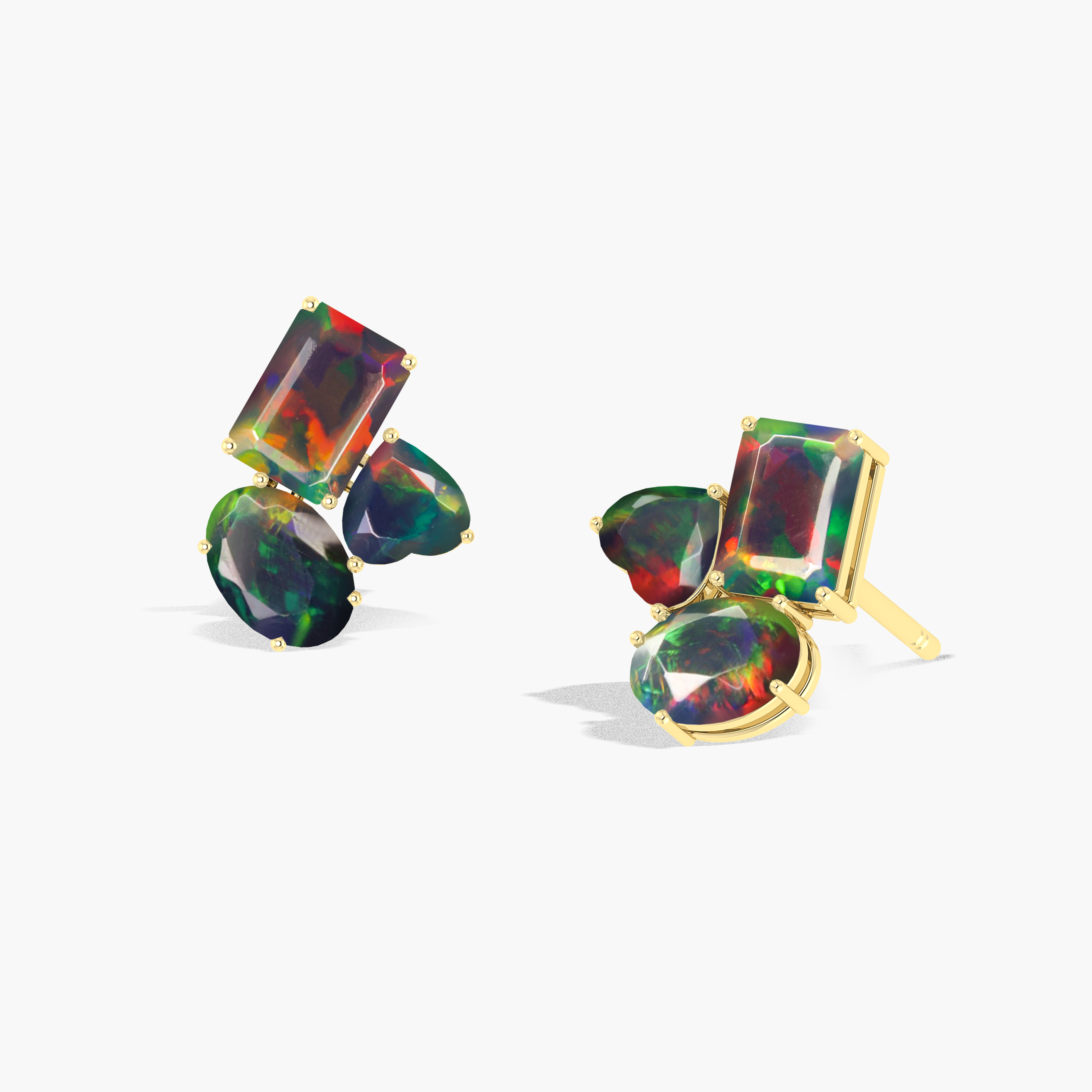 Multi Black Opal Stud