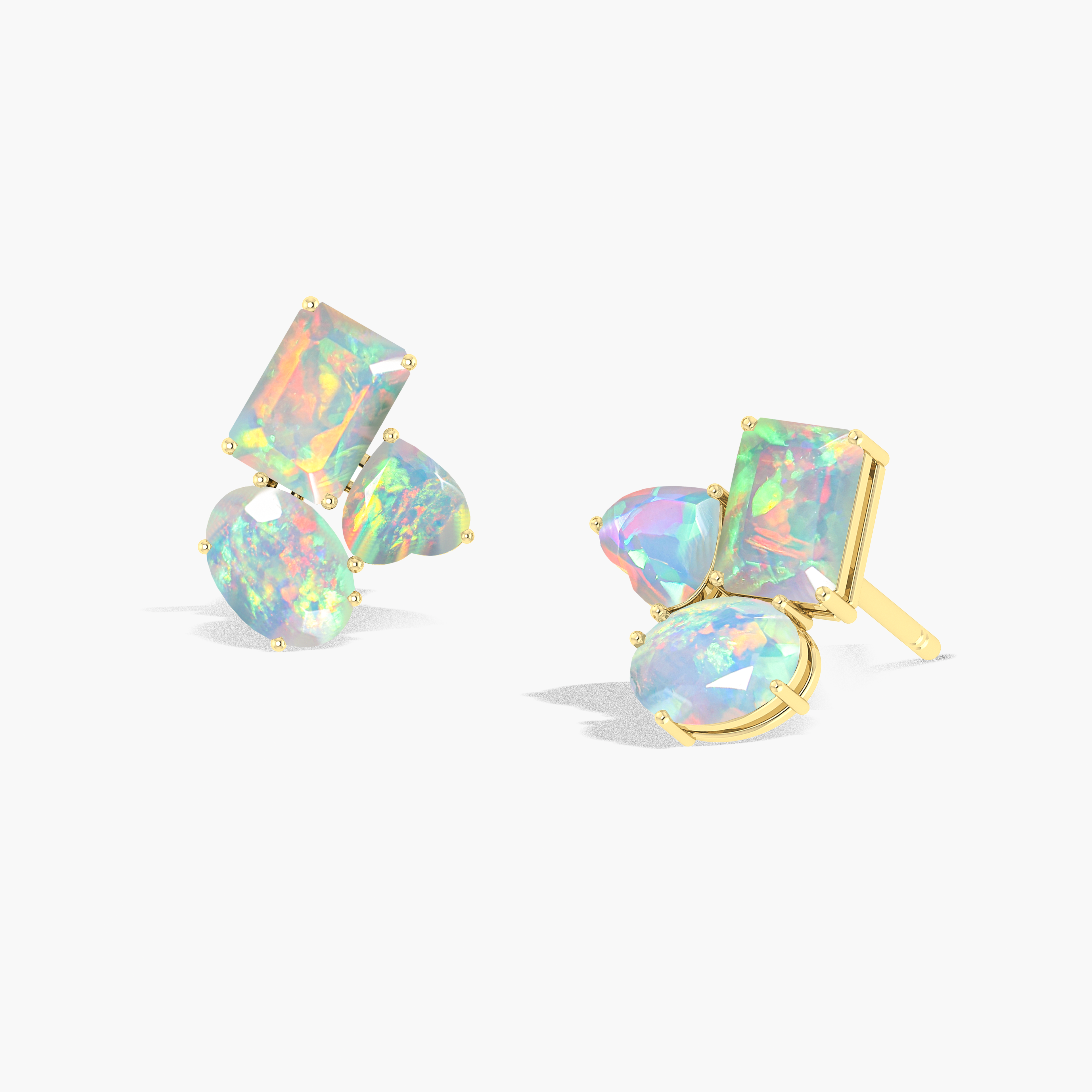 Multi Fire Opal Earring