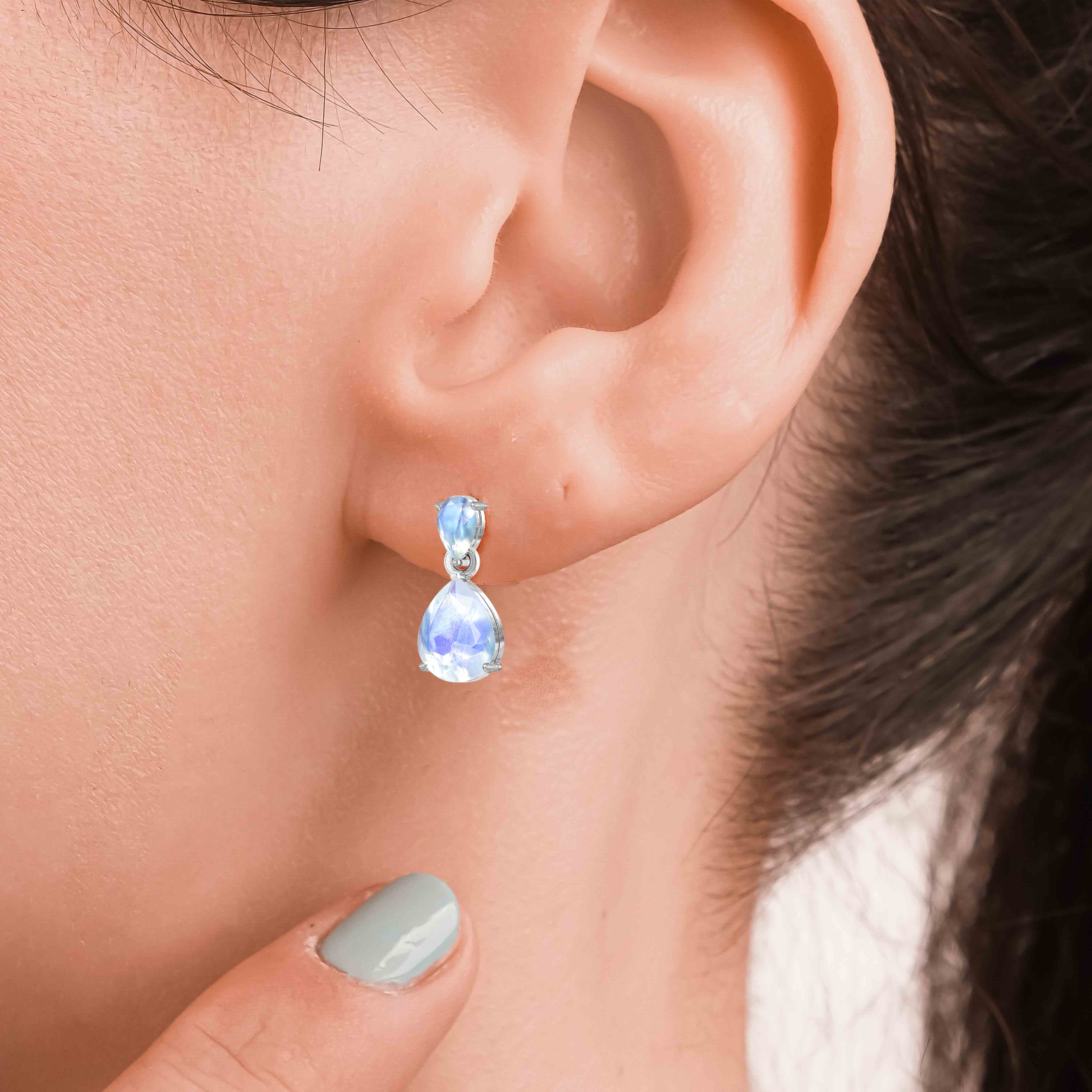 Moonstone Drop Earring