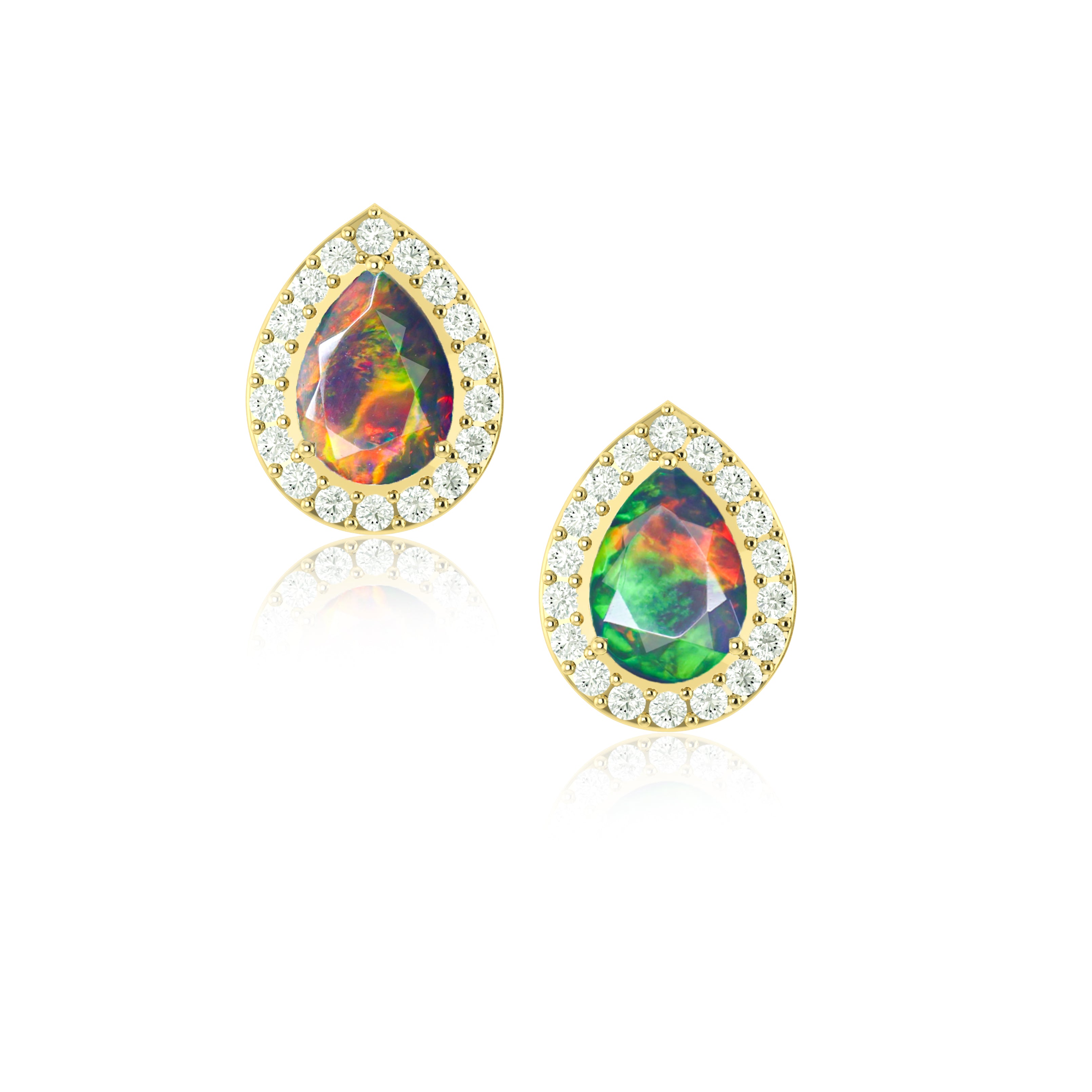 Black Opal Earring