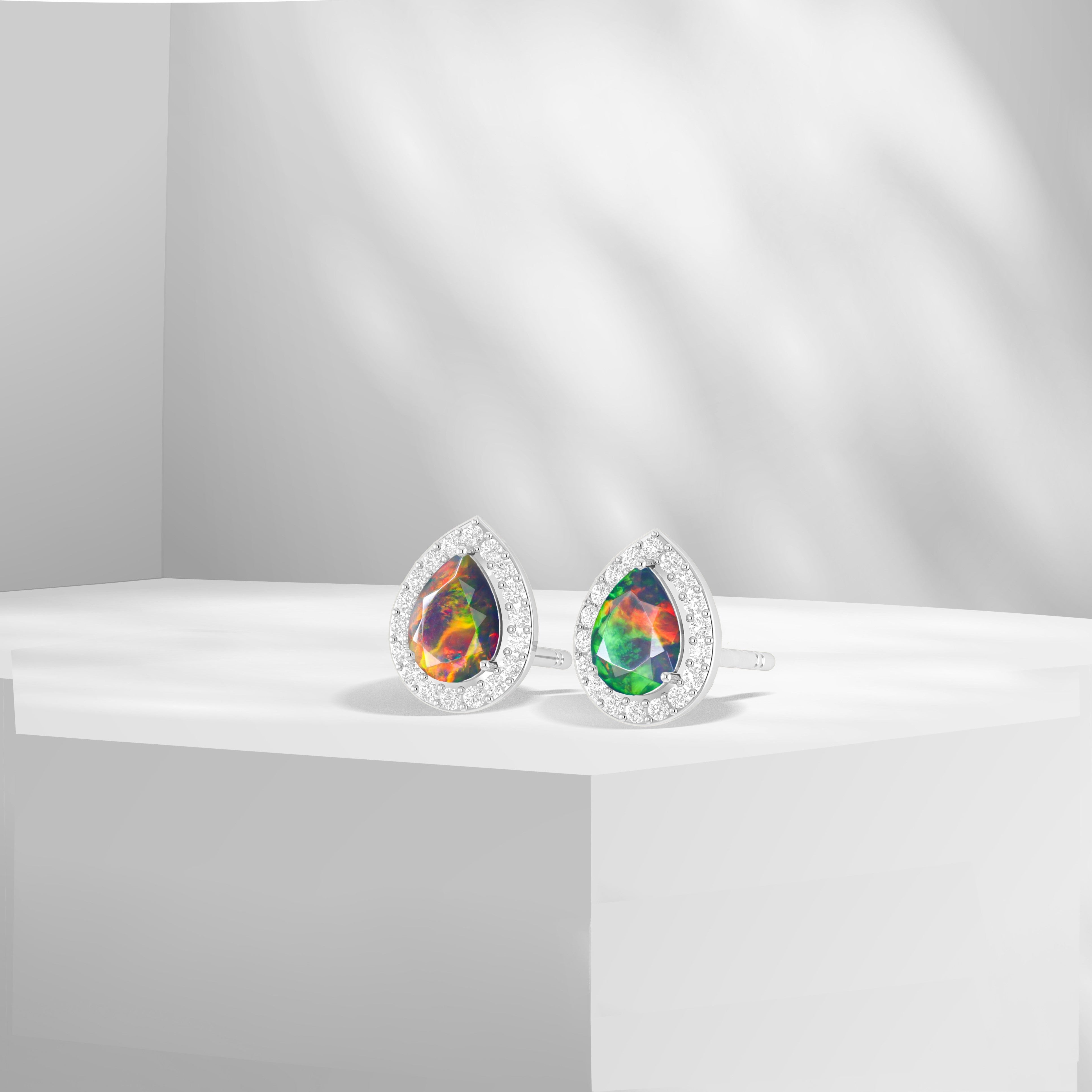 Fire Opal Earring
