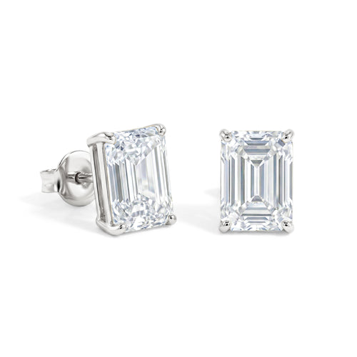 Simulated Diamond Octagon Stud Earrings in 925 Sterling Silver 5.35ct