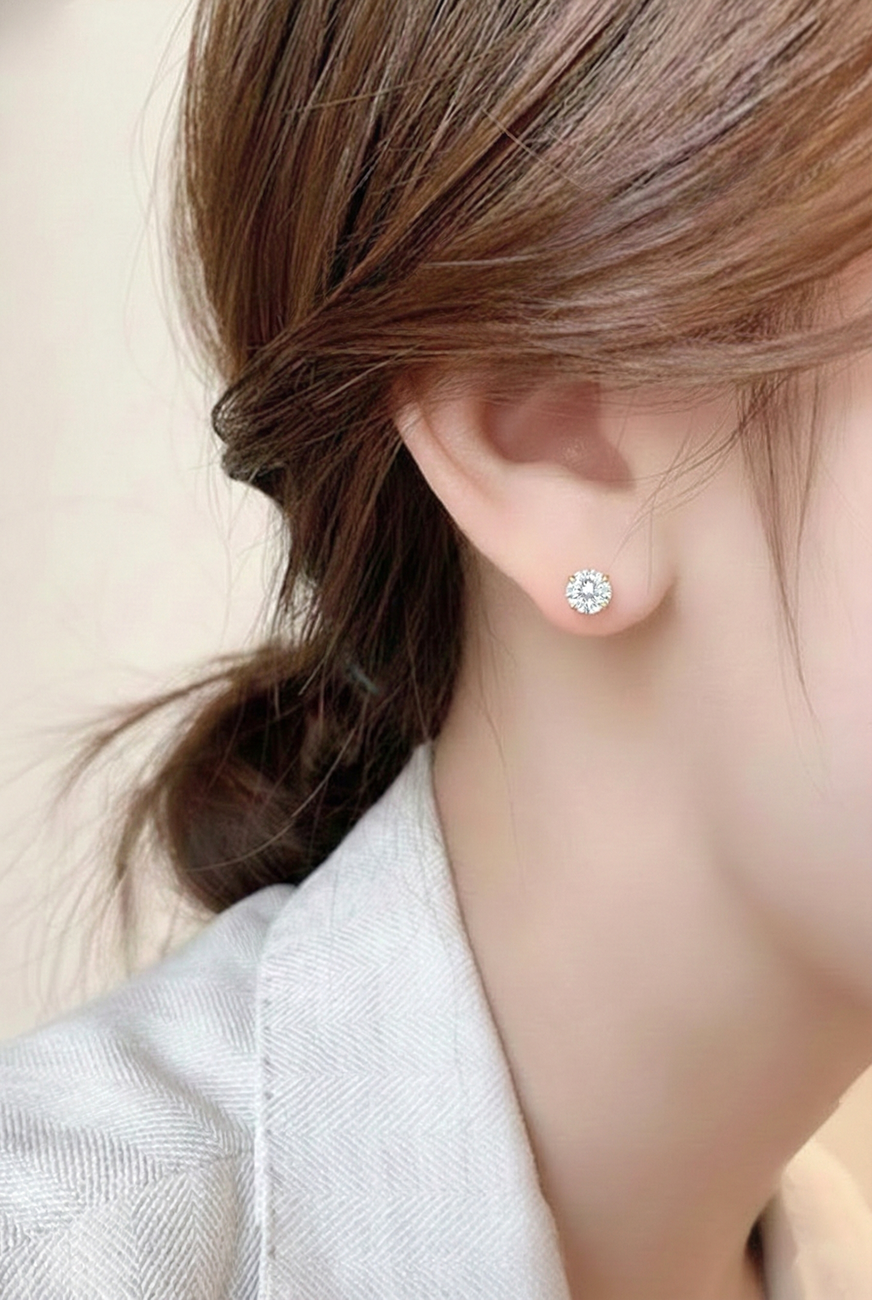 Aquamarine Round Stud Earrings in 925 Sterling Silver 5.15ct
