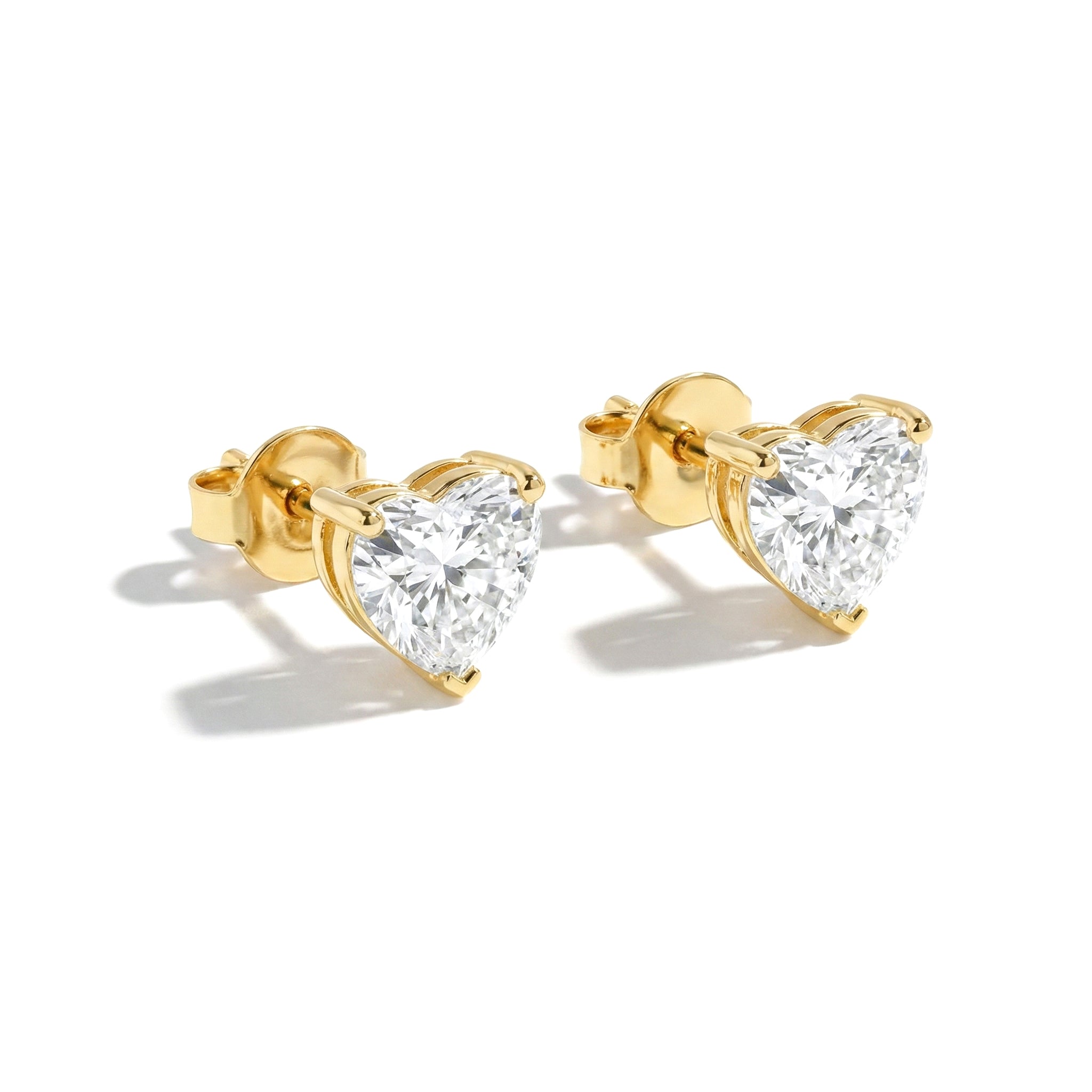 Sterling silver cubic zirconia earrings heart