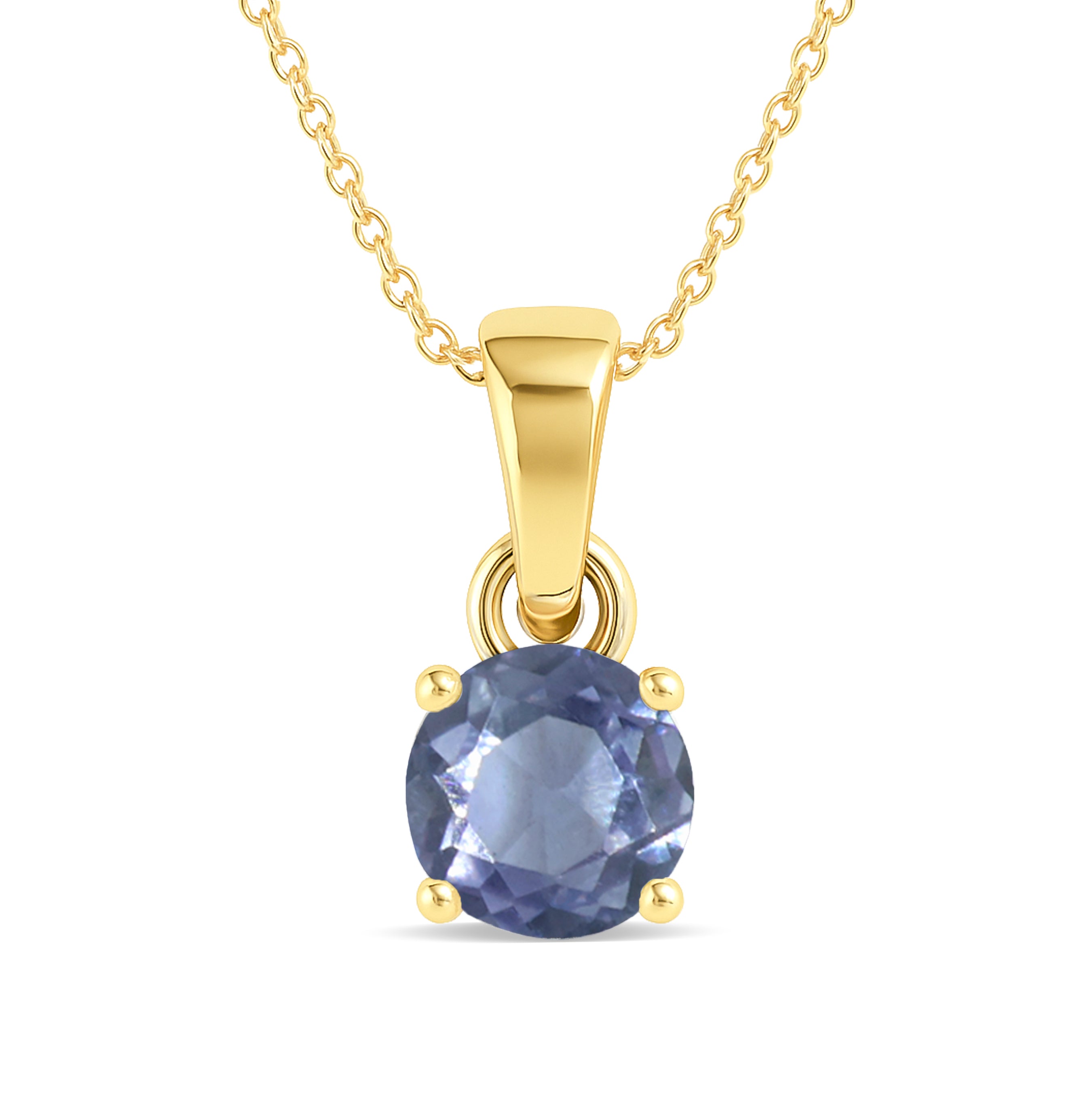 Alexandrite Solitaire Teardrop Pendant Necklace in 925 Sterling Silver 7mm 1.5ct