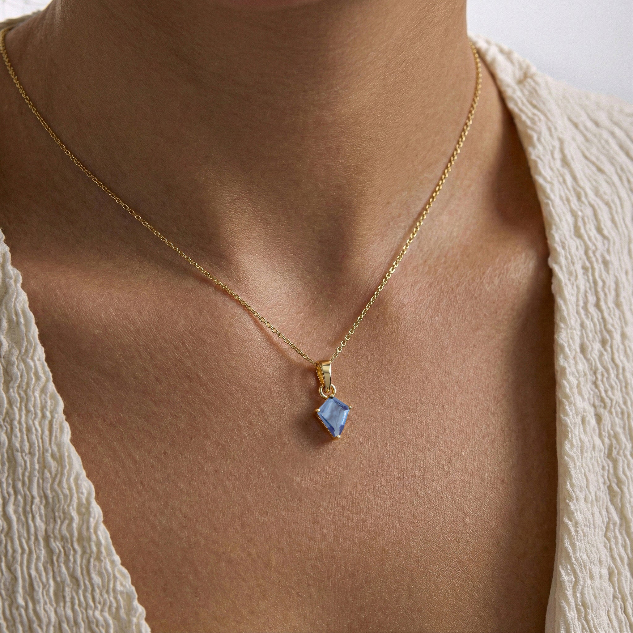 Alexandrite Kite Solitaire Pendant Necklace in 925 Sterling Silver 1.4ct