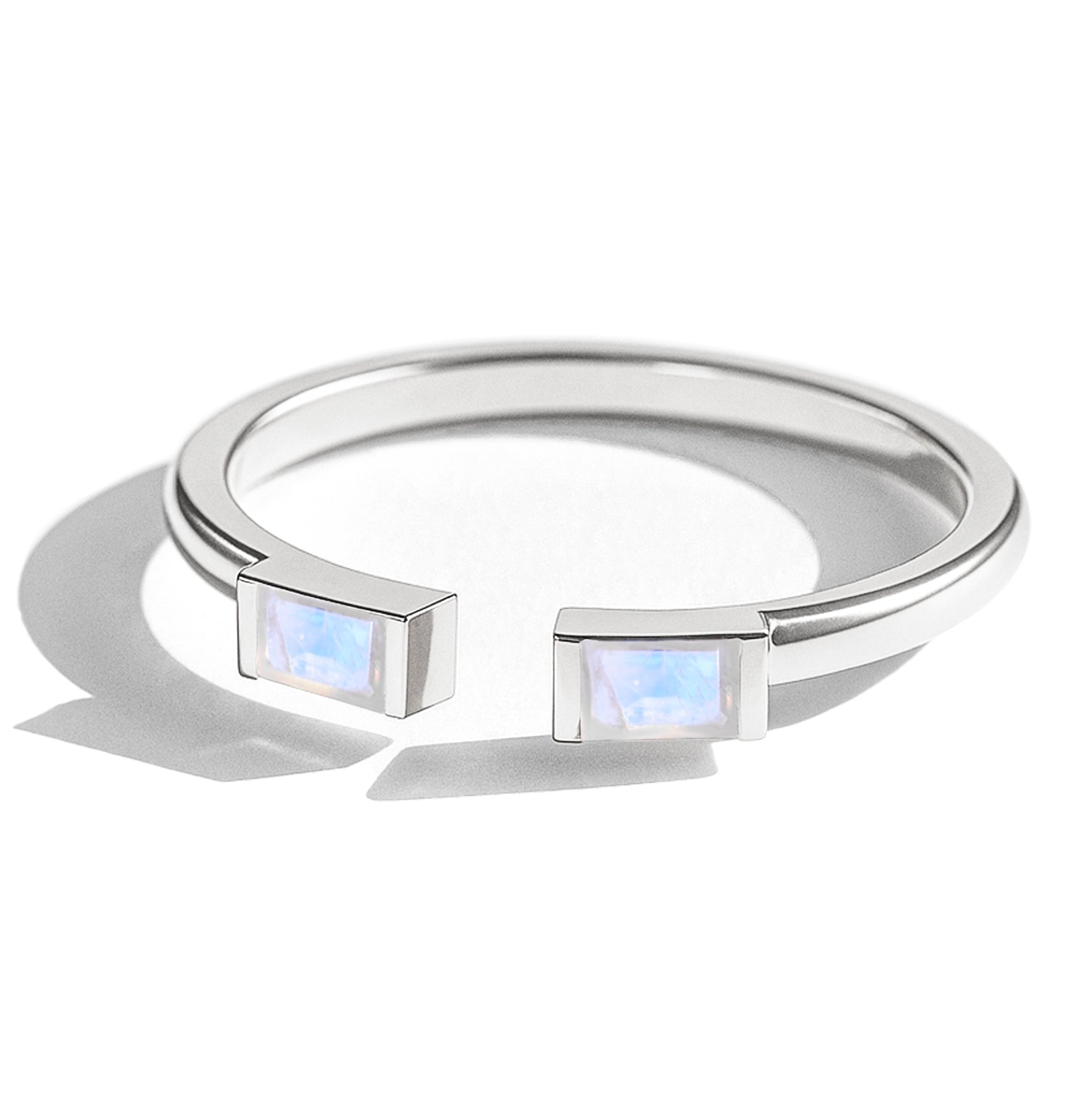 Natural Moonstone Ring in 925 Sterling Silver 5x2mm 0.80ct at Goodstone Jewels