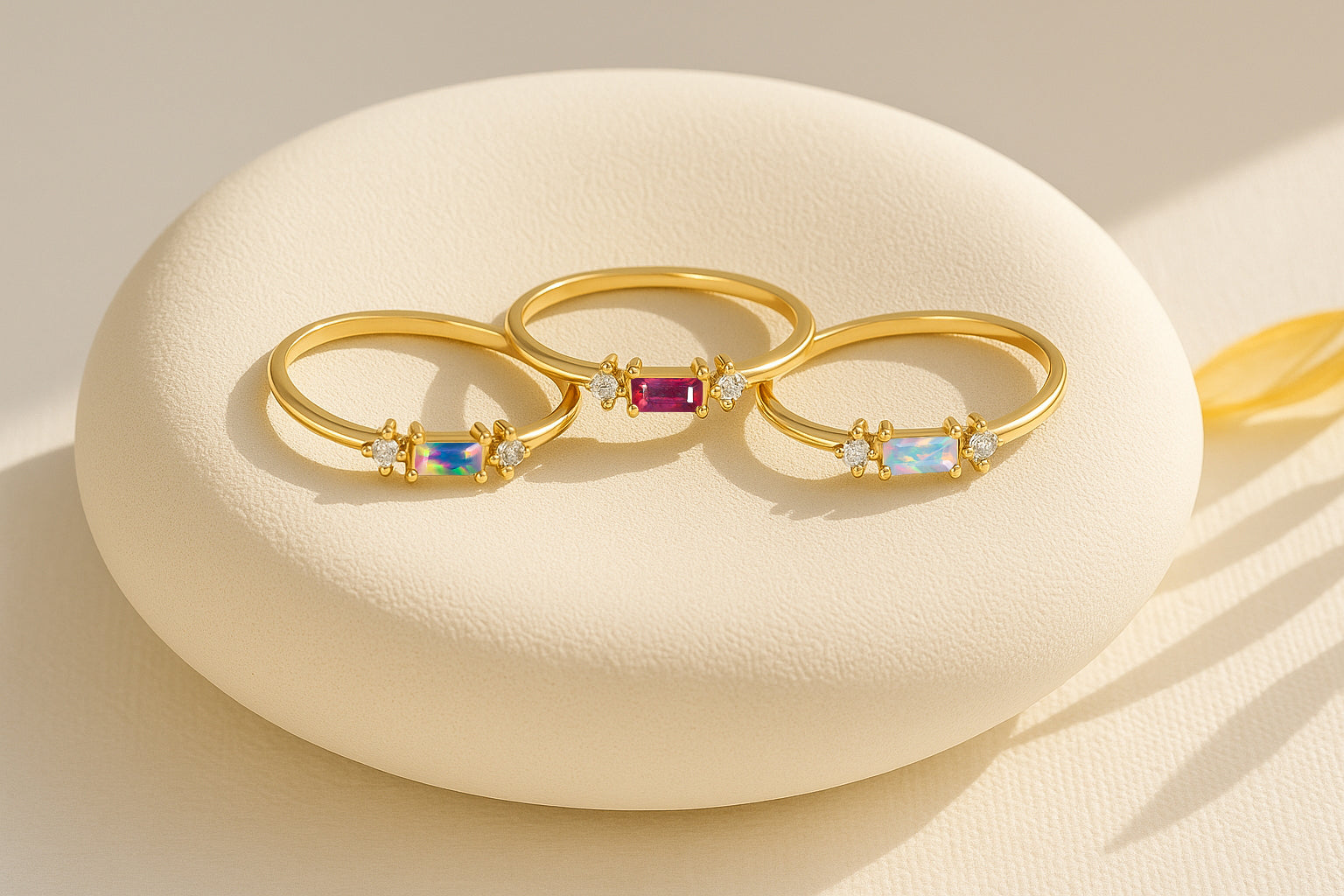 925 Sterling Silver Black Opal Baguette Solitaire Ring with 4x2mm Stone 0.20ct