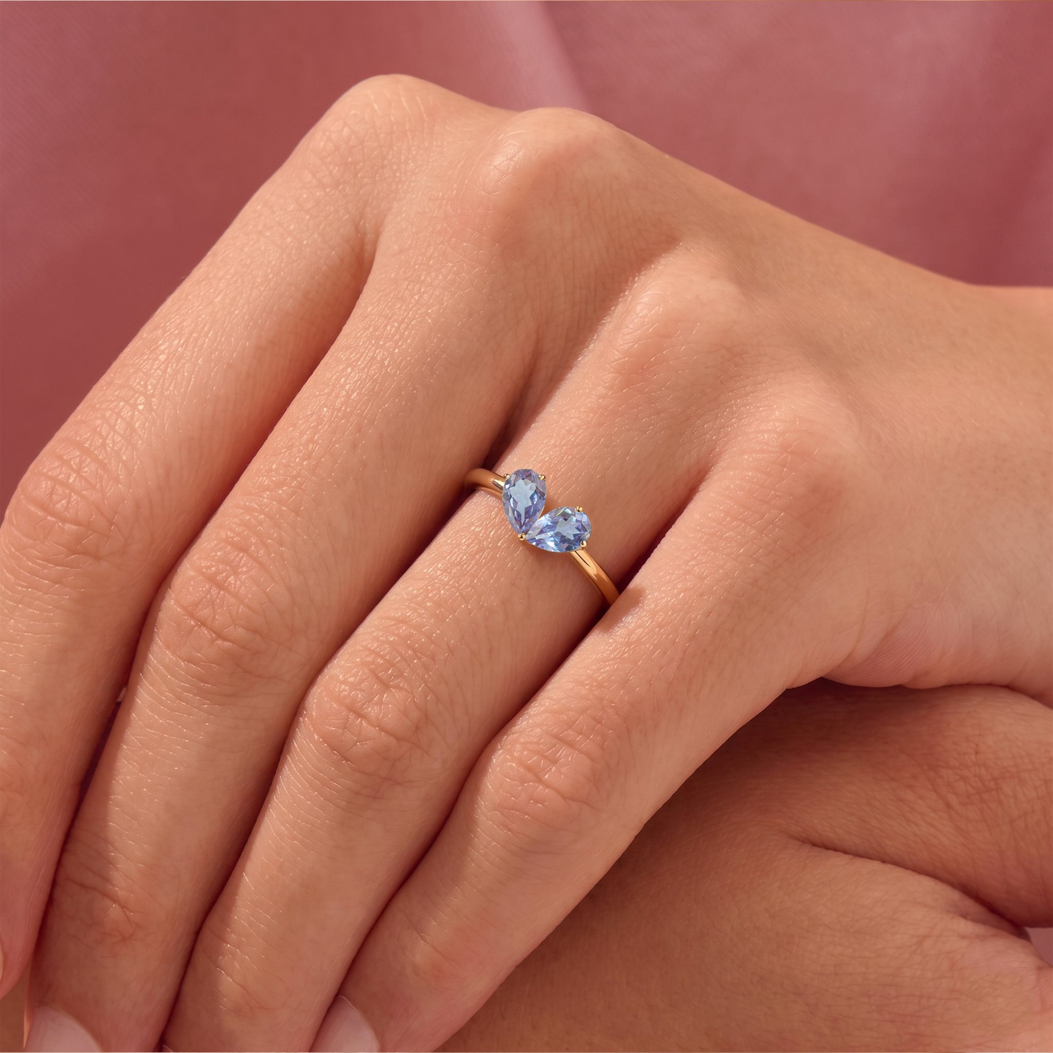 Vintage Alexandrite Pear Engagement Ring in Handcrafted Sterling Silver Promise Ring for Women