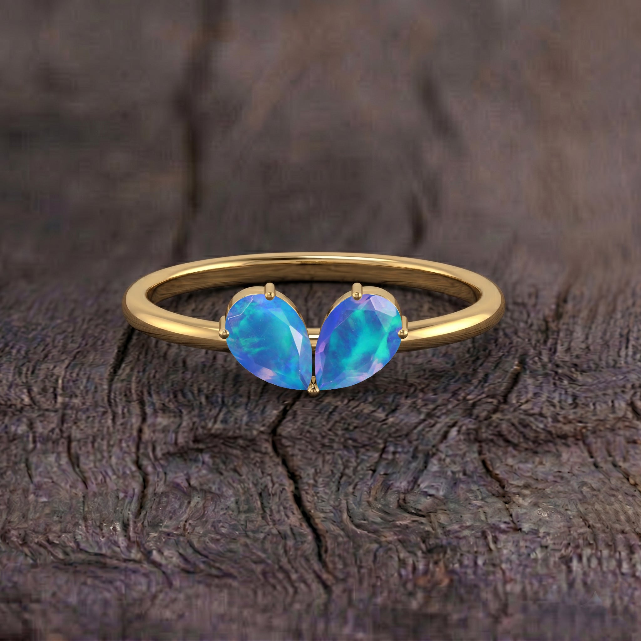 wedding ring for bride
handmade pear shape opal
opal proposal band
something blue bridal ring
pear shape proposal ring