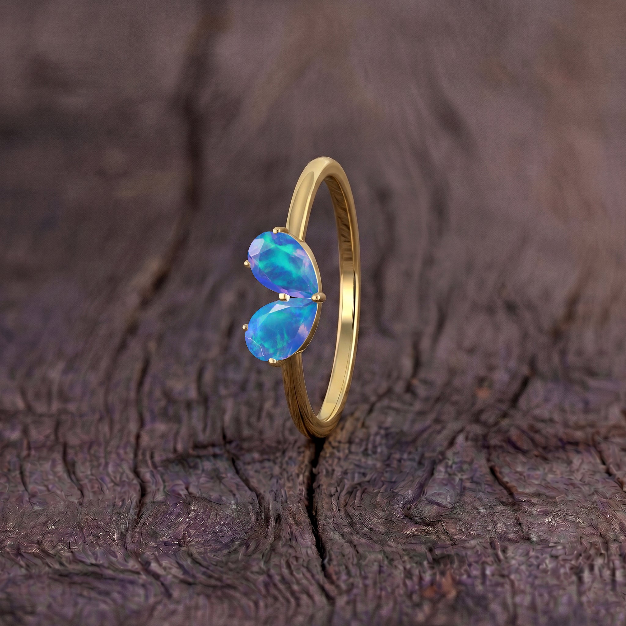 casual style opal ring
lightweight 925 silver ring
daily wear silver band
 blue opal gemstone ring
lightweight teardrop jewelry