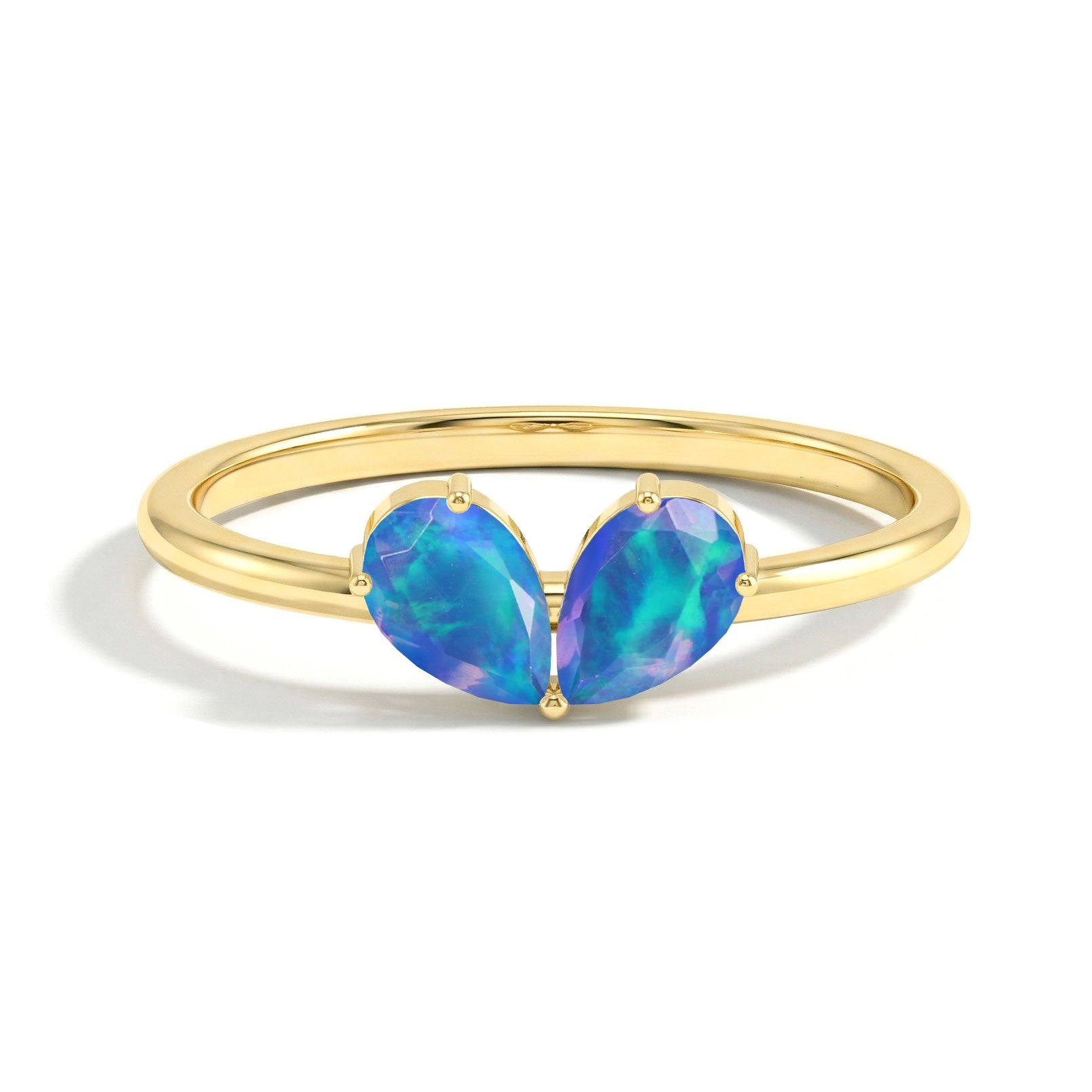 natural pear cut opal
fire opal teardrop stone
teardrop stone ring
solid sterling silver ring
blue opal promise band
teardrop opal promise ring